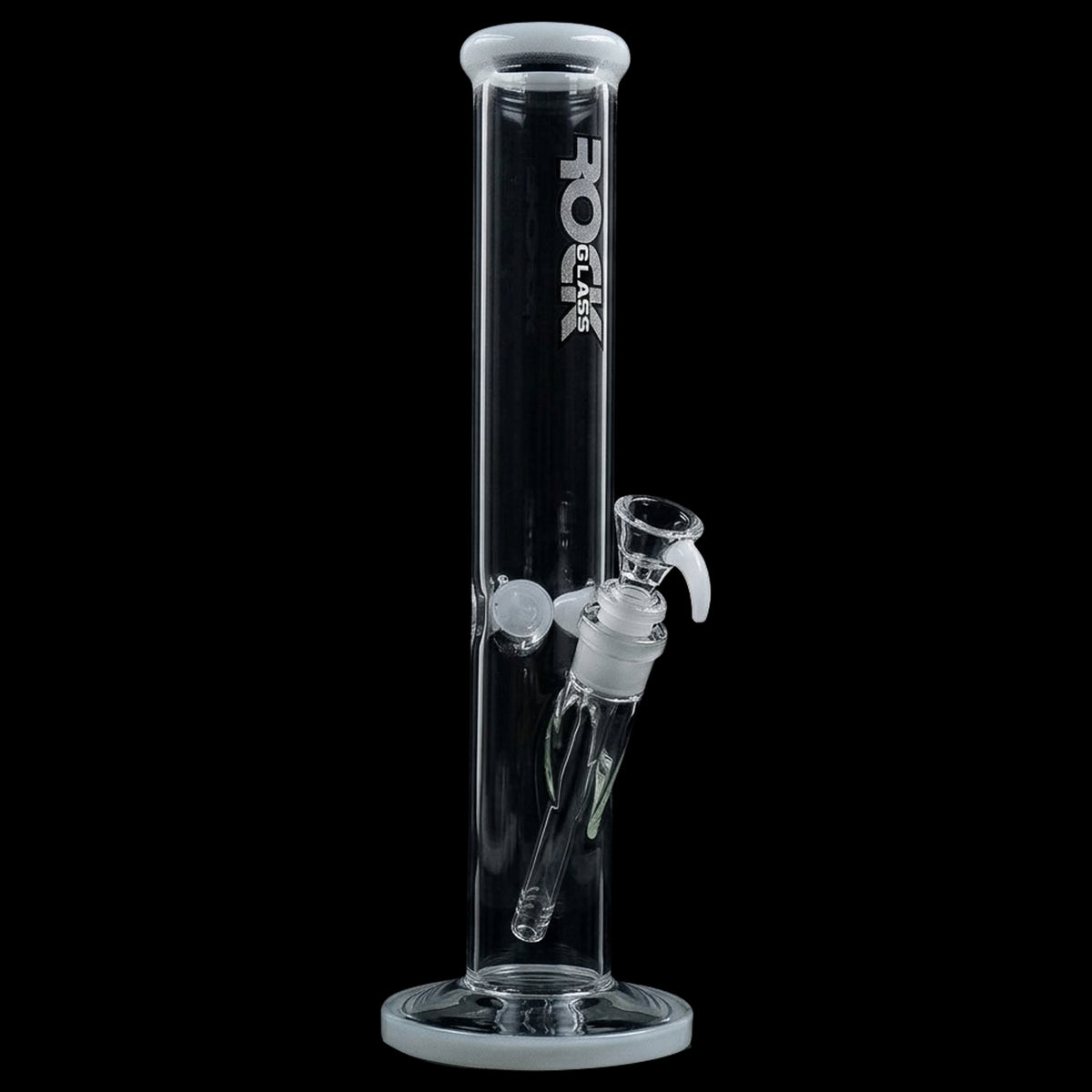 Rock Glass CrystalAxis Straight Tube Bong