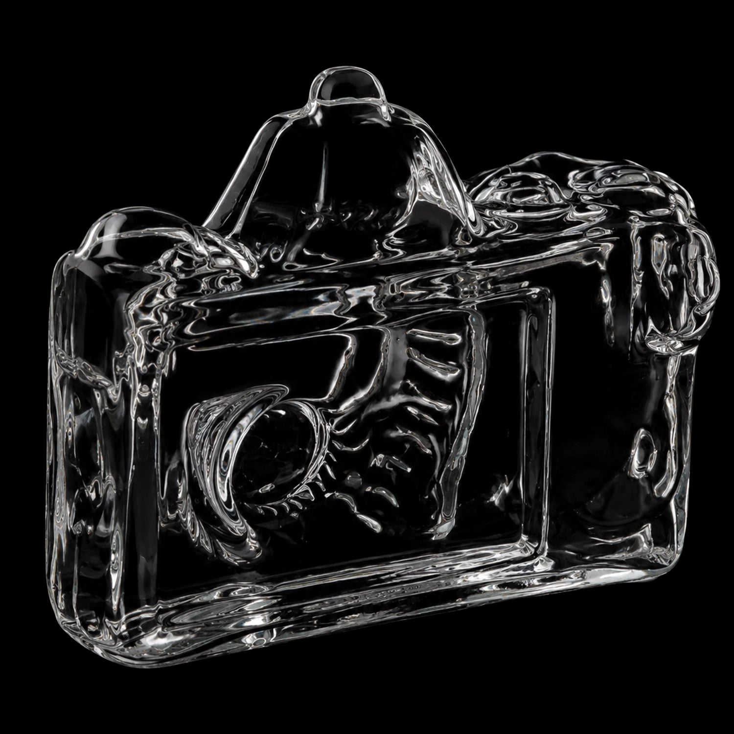 SeshGear Old School Camera Glass Hand Pipe - 3.75" / Clear