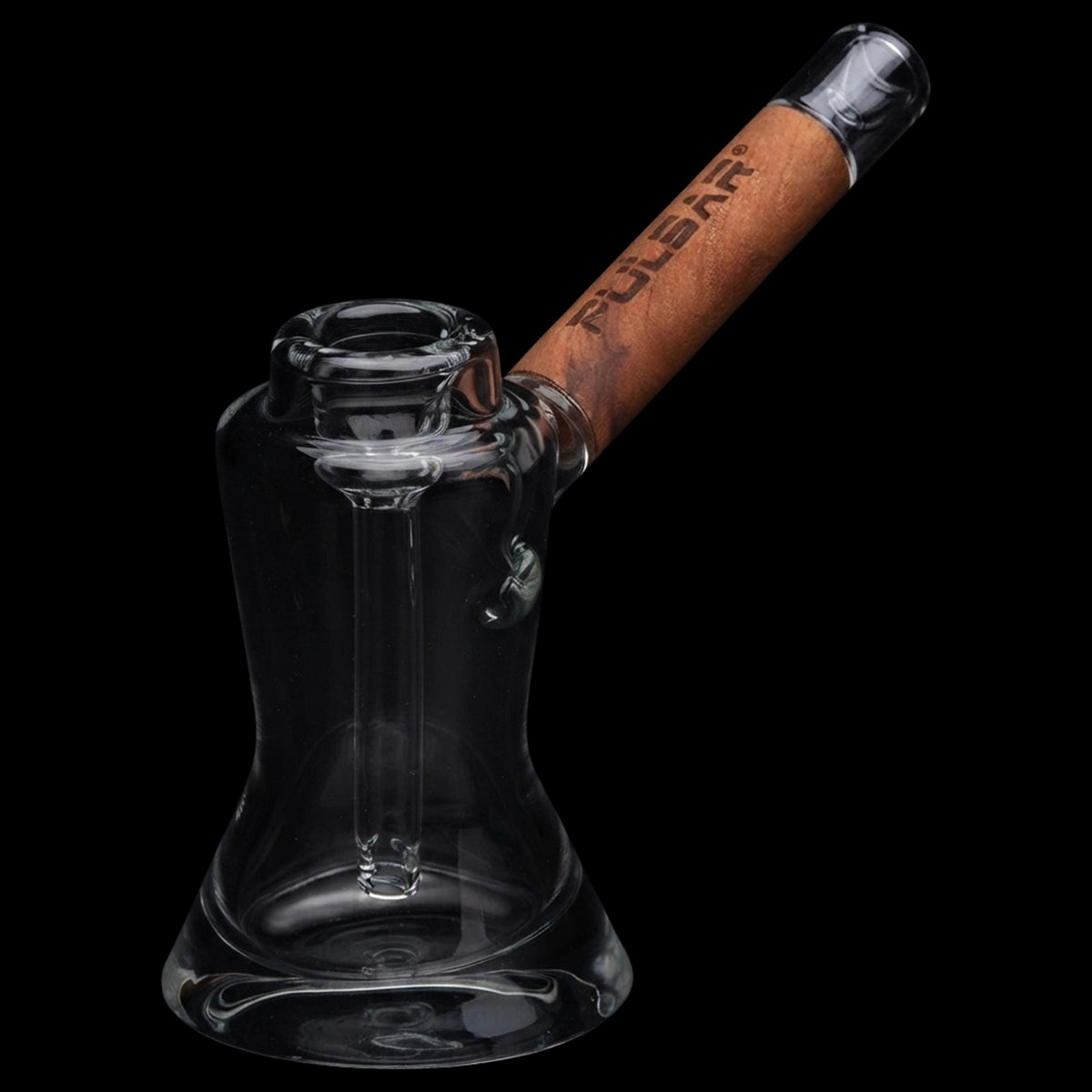 Pulsar Wood on Glass Bubbler - 6"