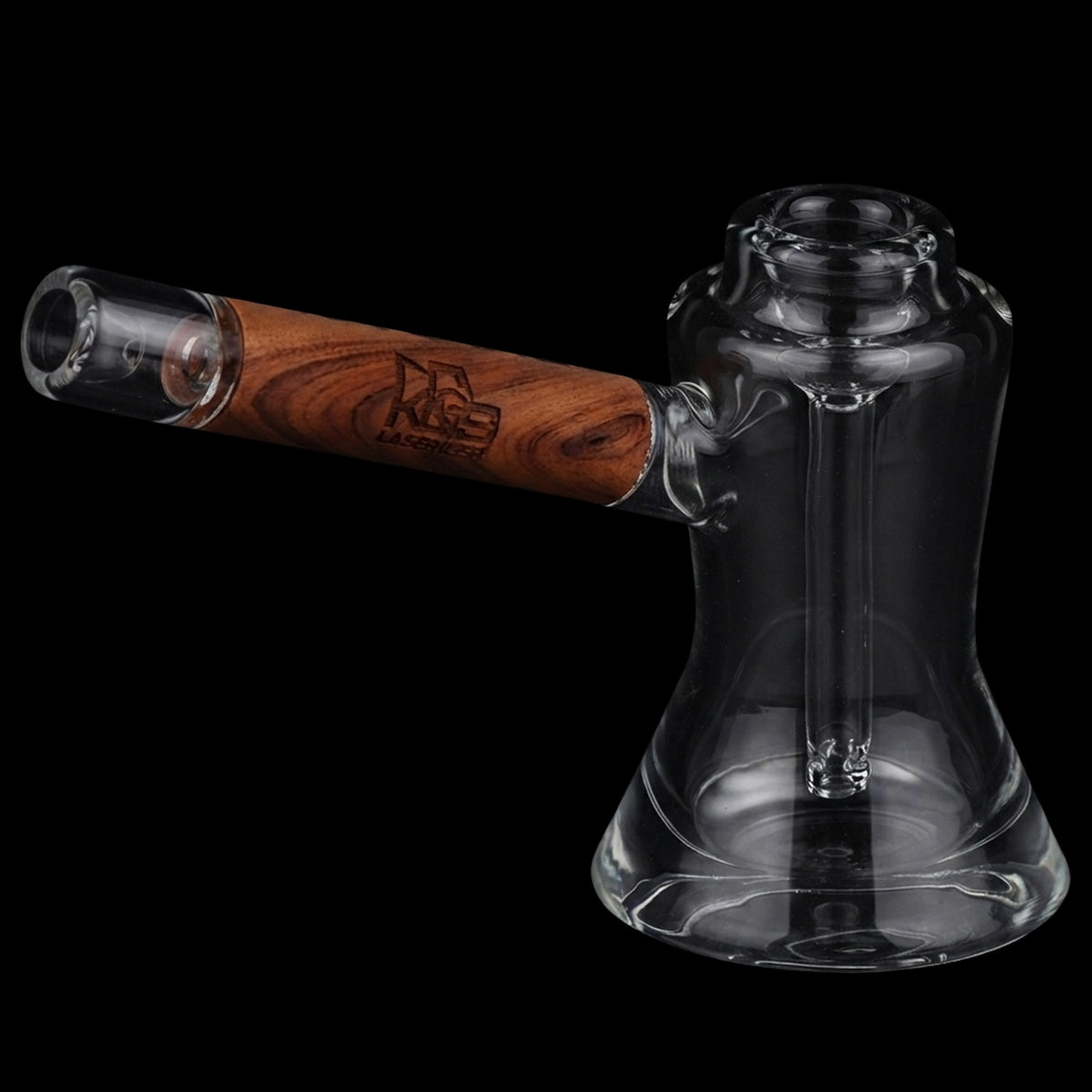 Pulsar Wood on Glass Bubbler - 6"