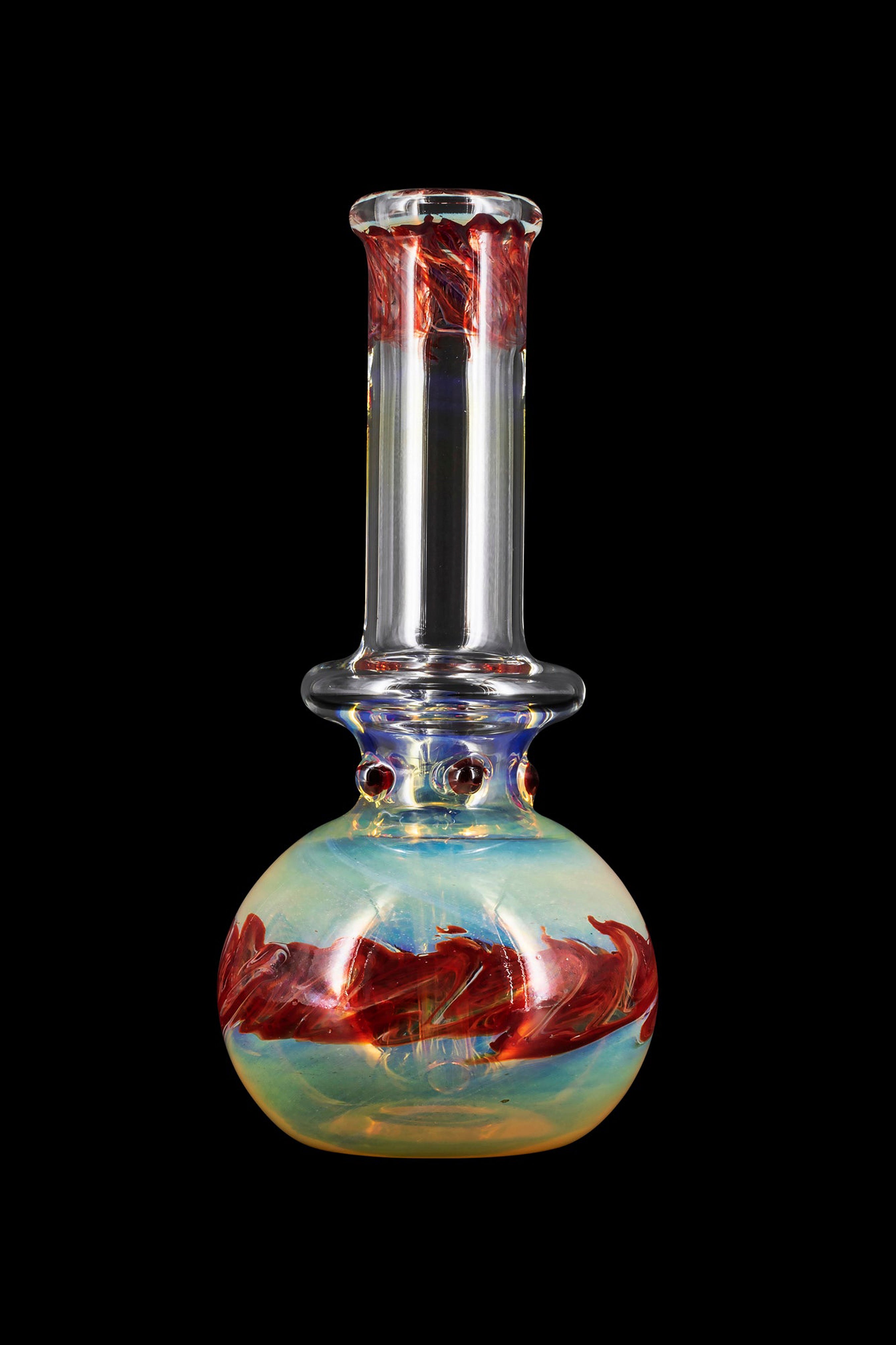 LA Pipes Raked Burnt Orange Fumed Beaker Bong