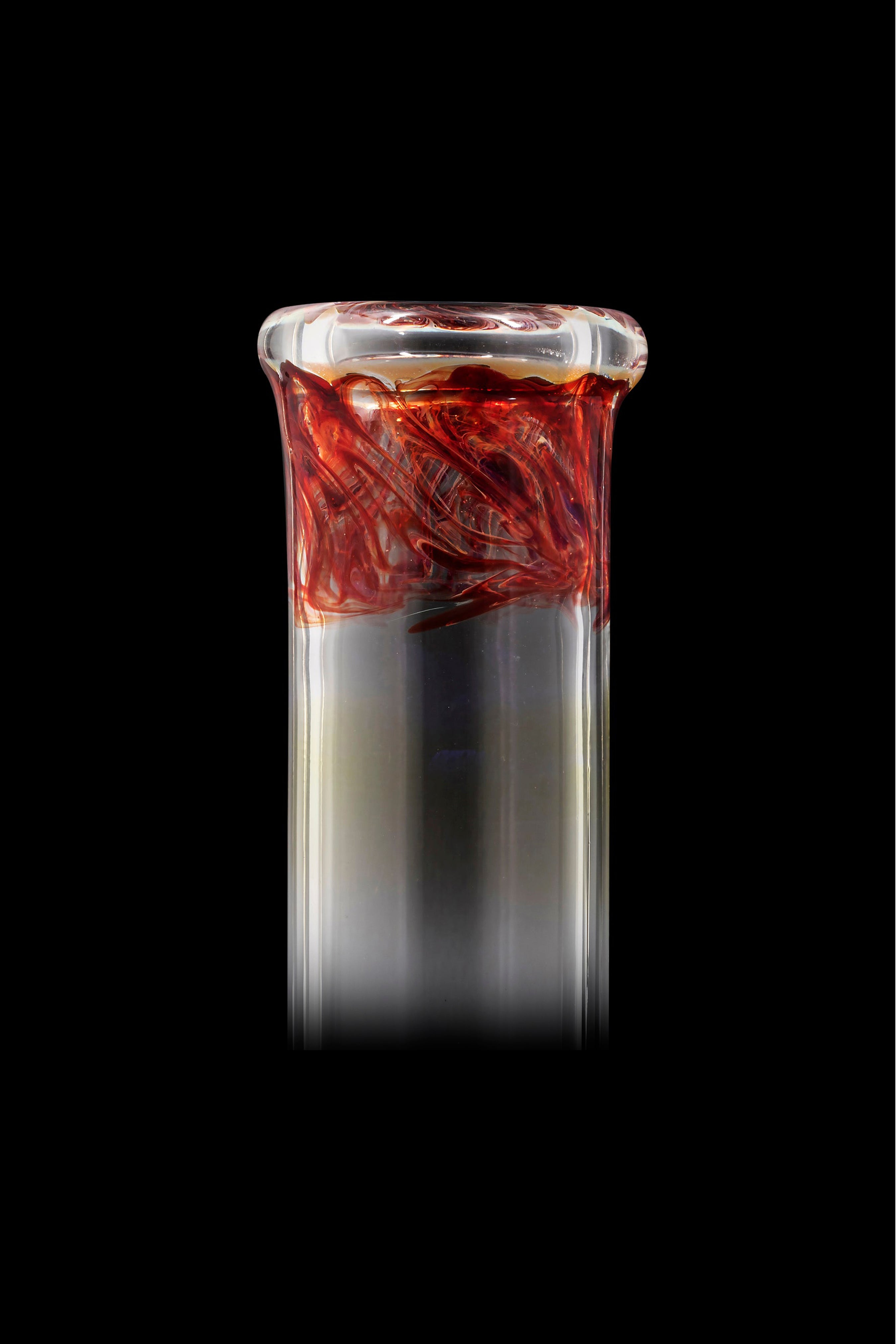 LA Pipes Raked Burnt Orange Fumed Beaker Bong