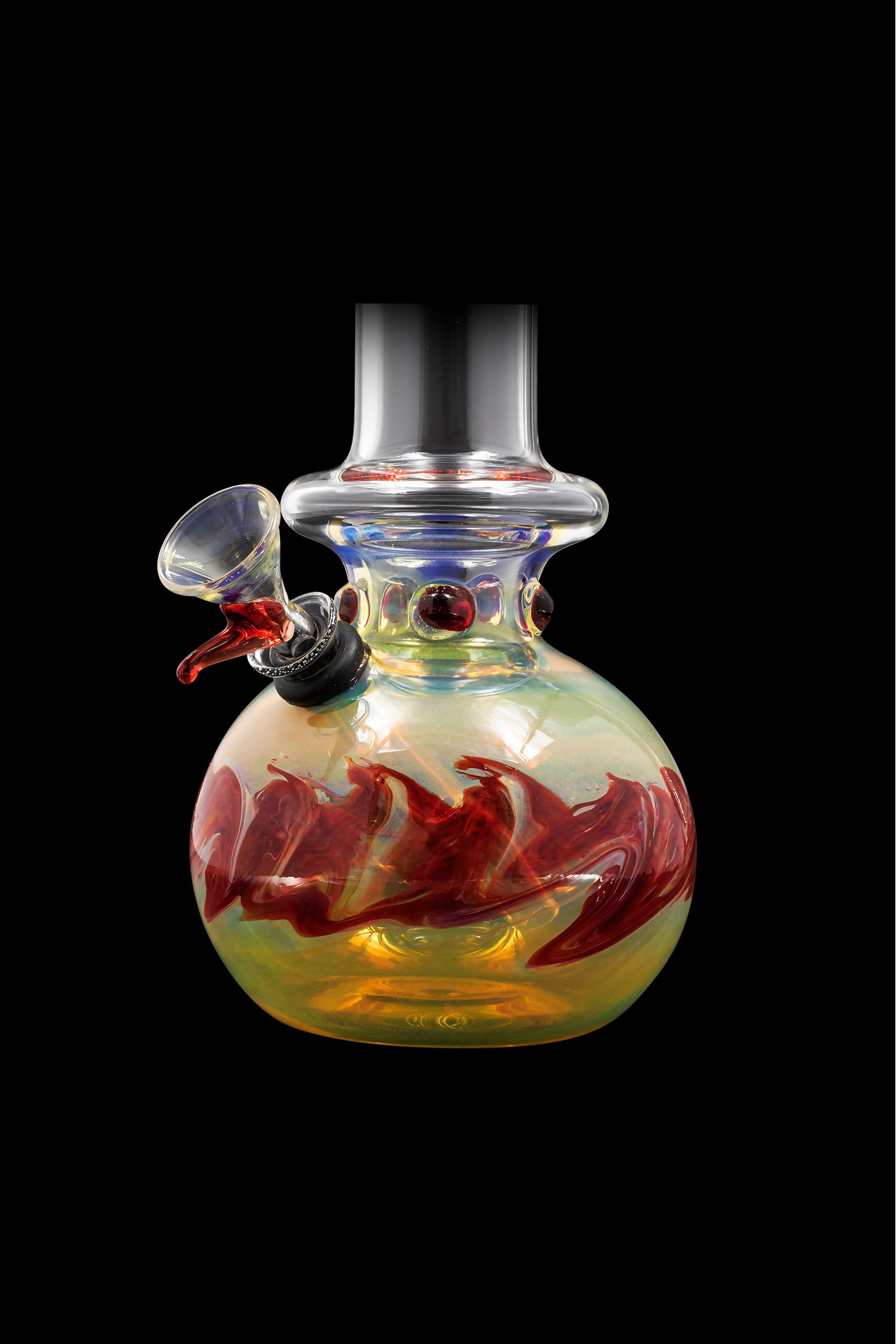 LA Pipes Raked Burnt Orange Fumed Beaker Bong