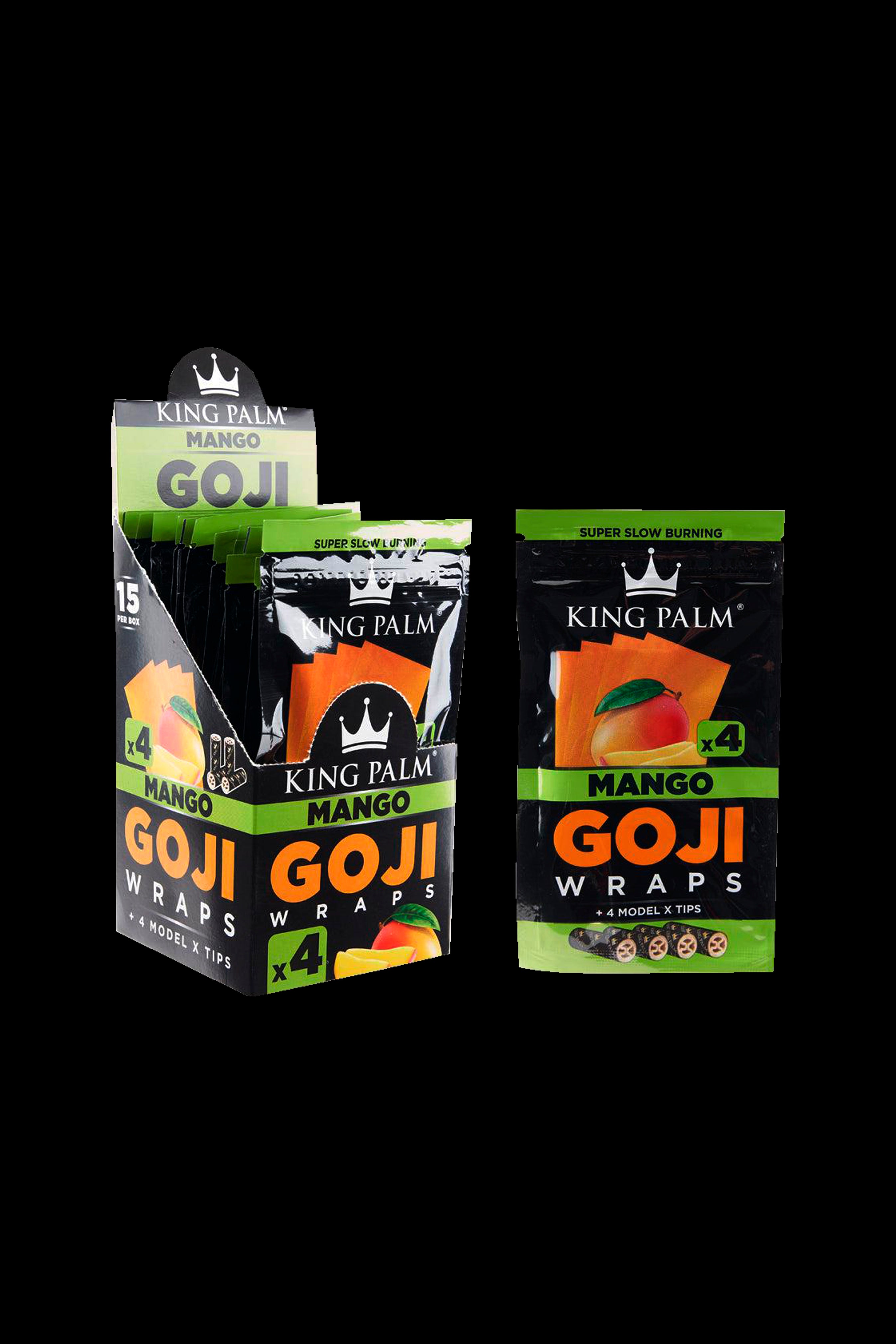 King Palm 4pk Goji Wraps - 15 Pack