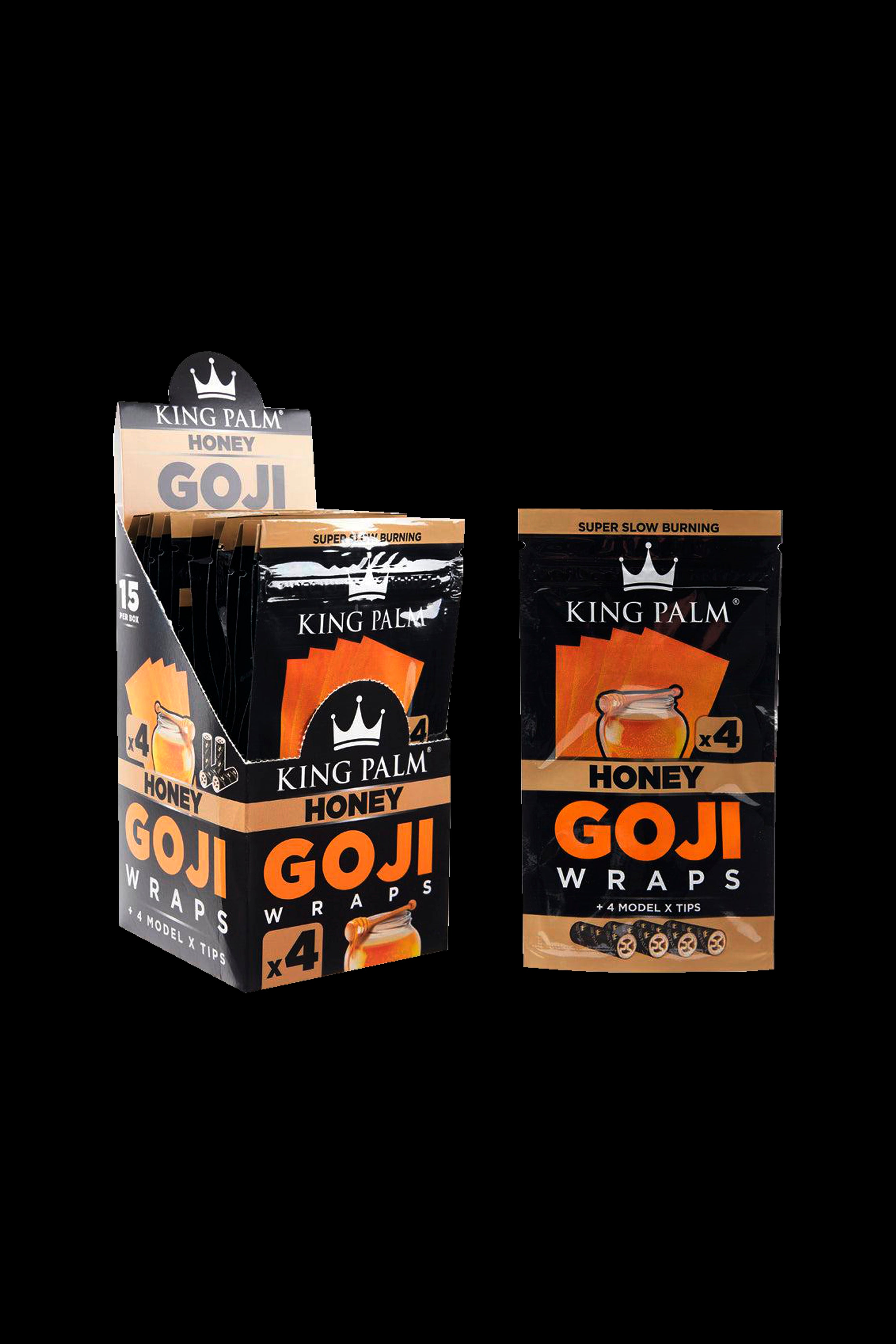 King Palm 4pk Goji Wraps - 15 Pack