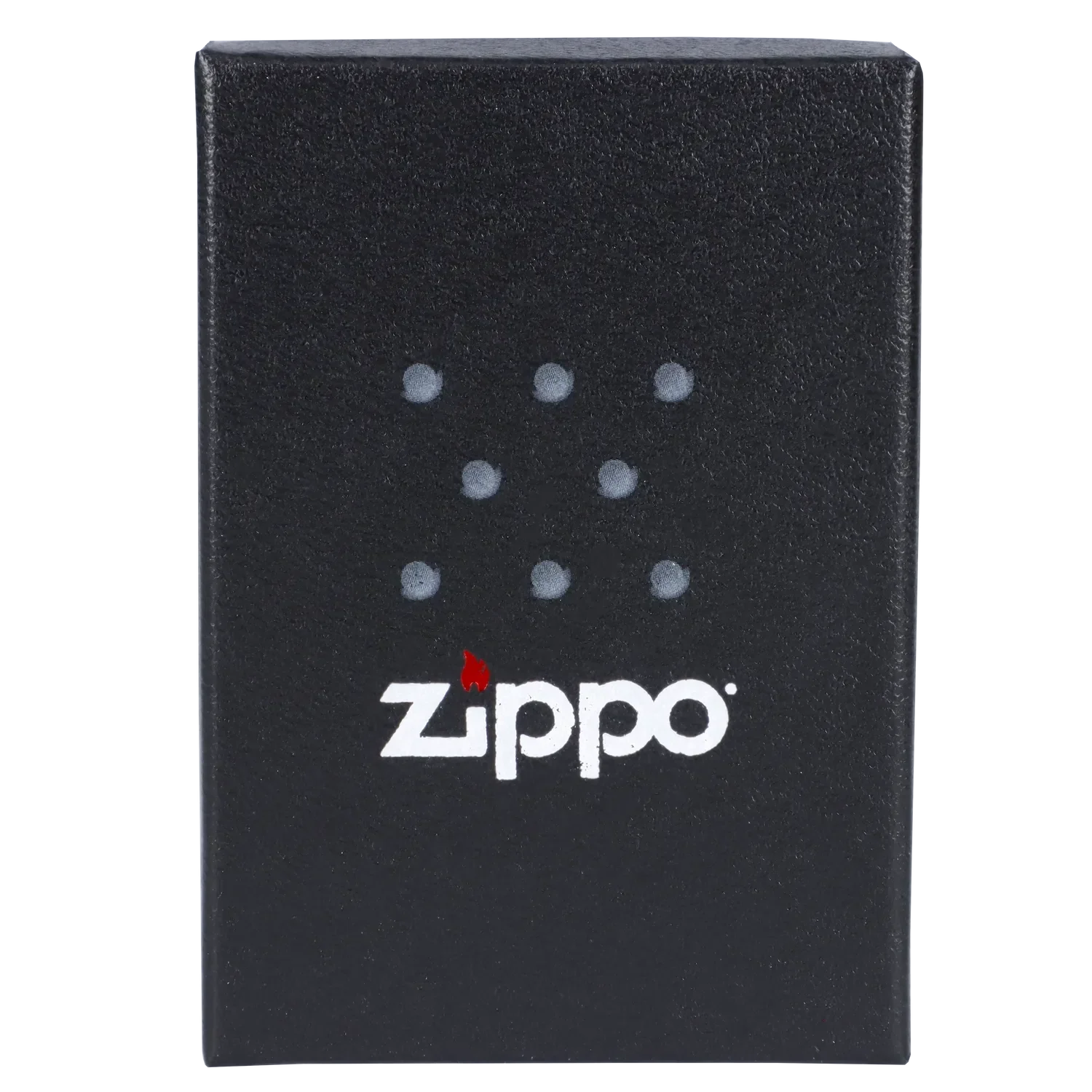 Black Zippo lighter with cannabis leaf design.