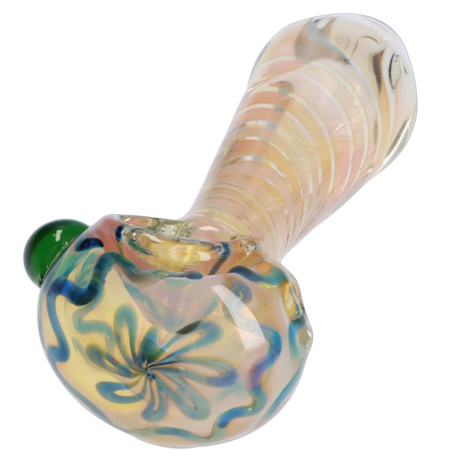 Smoke Cartel Gold Fume Twisty Spoon Pipe - 5 in.
