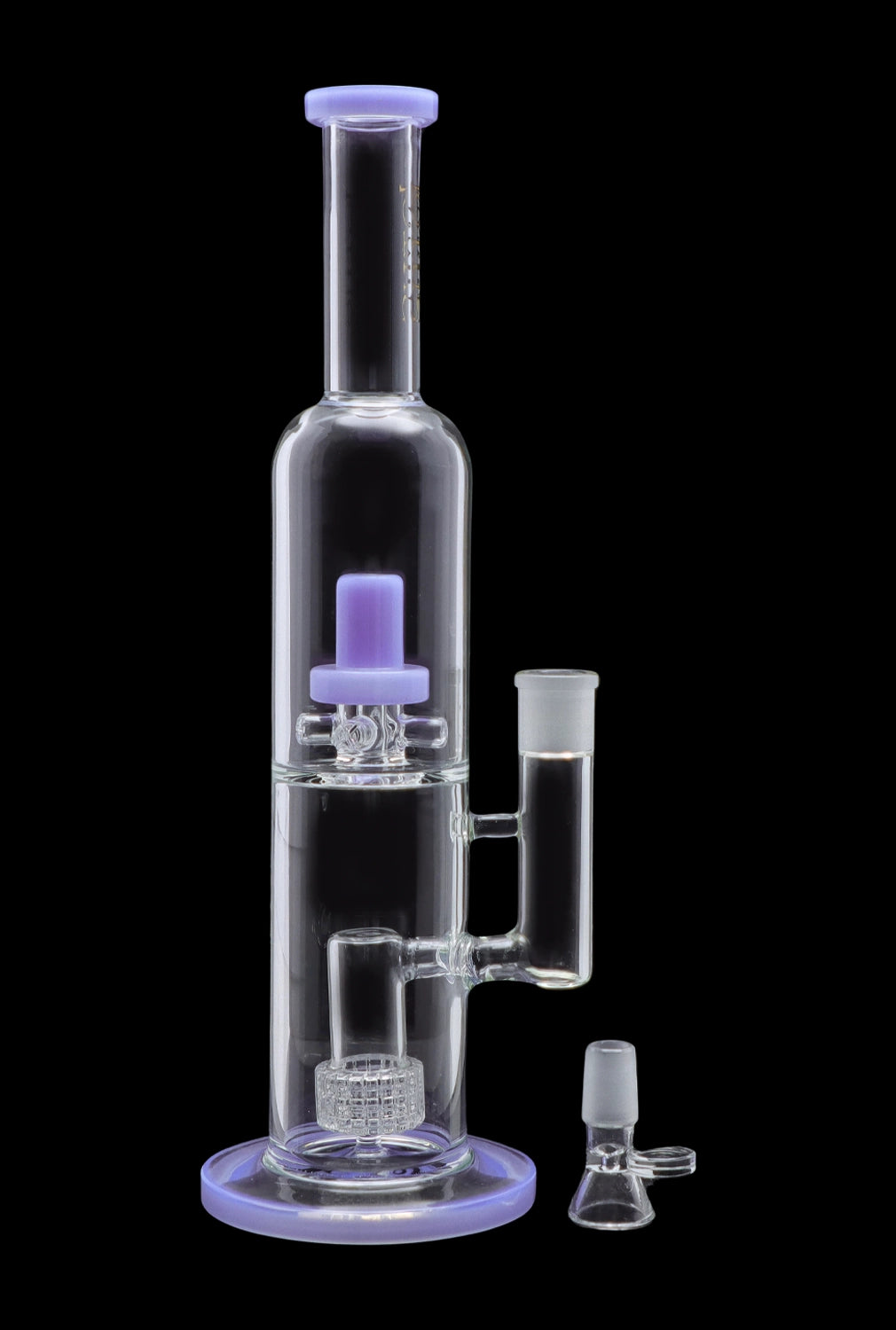 Smoke Cartel Dual Perc with Color Accents Bong - 15 in.