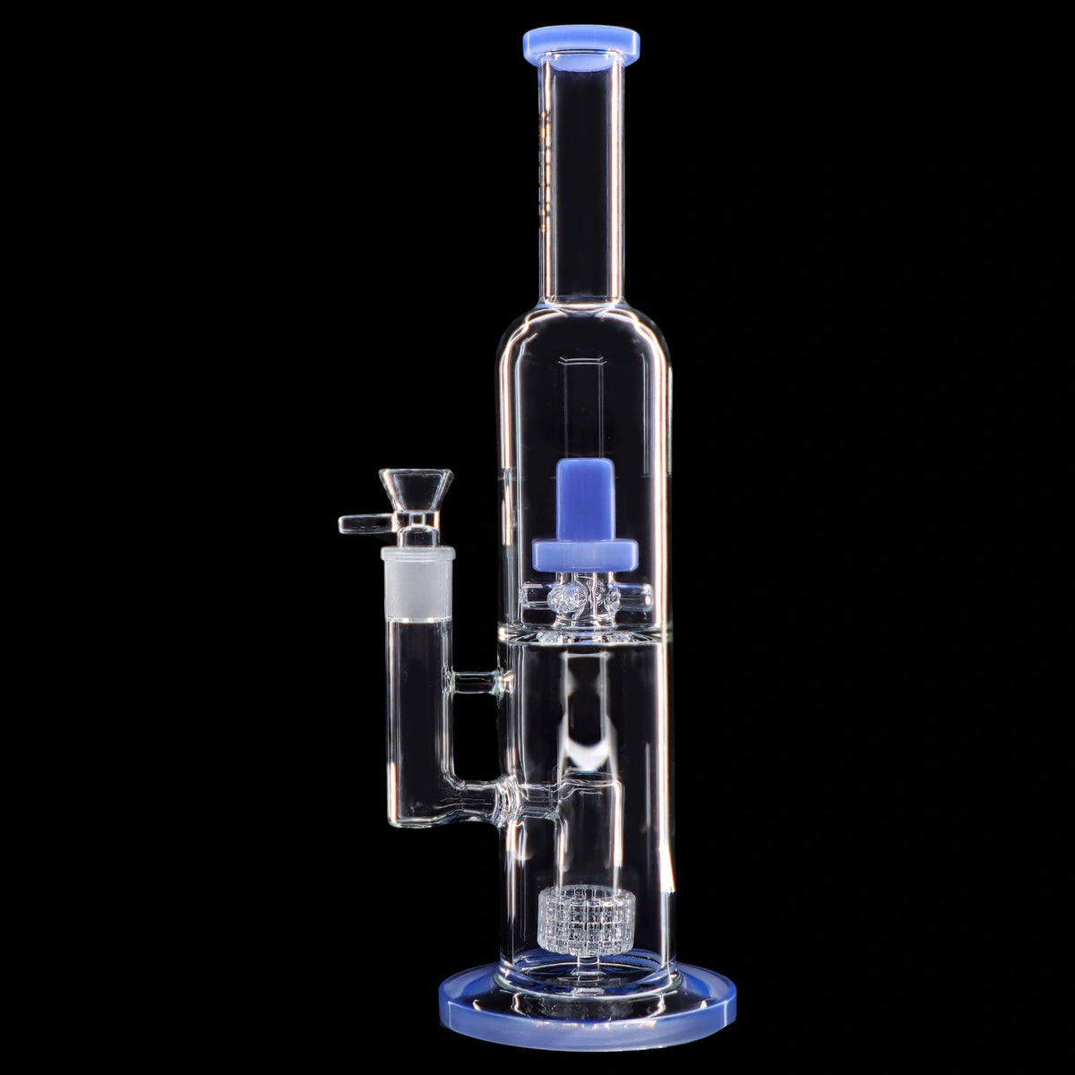 Smoke Cartel Dual Perc with Color Accents Bong - 15 in.