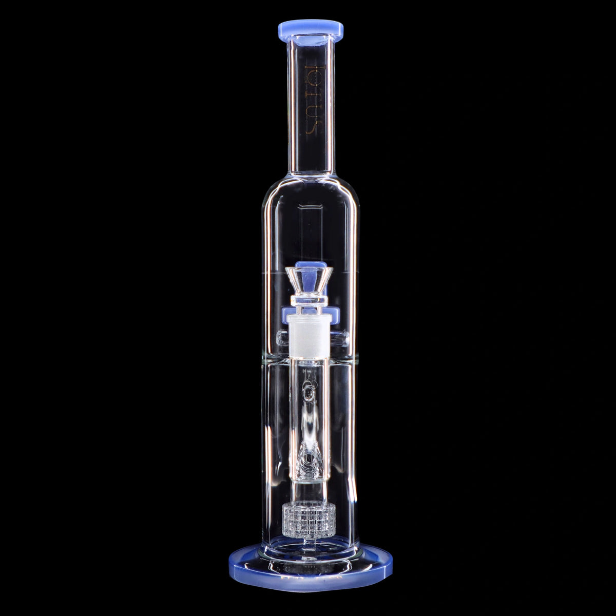 Smoke Cartel Dual Perc with Color Accents Bong - 15 in.