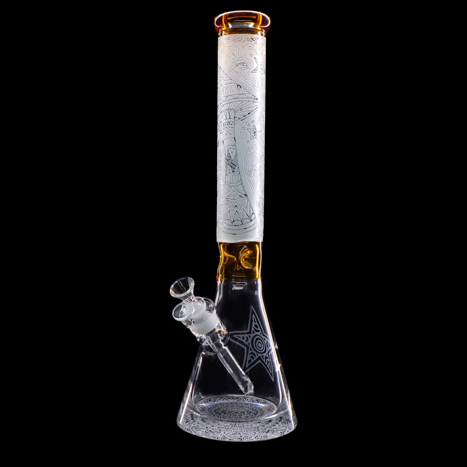 Smoke Cartel Frosted Engraved Bong - 17 in.