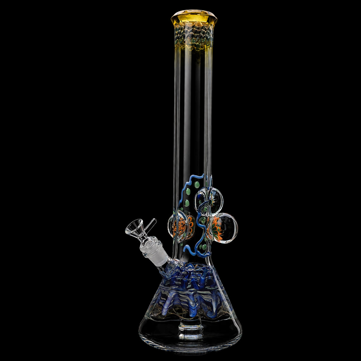 Lotus Smoke Cartel Mushroom Marble Bong - 18 in.