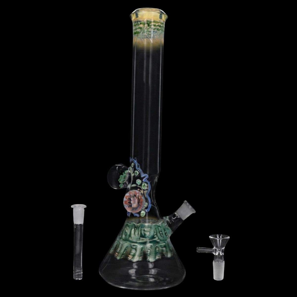 Lotus Smoke Cartel Mushroom Marble Bong - 18 in.