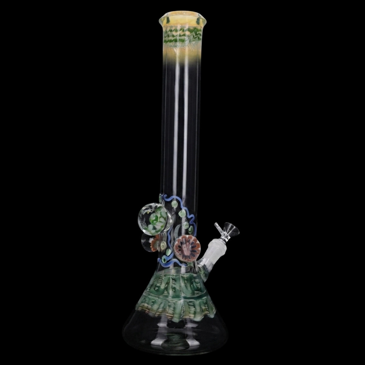 Lotus Smoke Cartel Mushroom Marble Bong - 18 in.