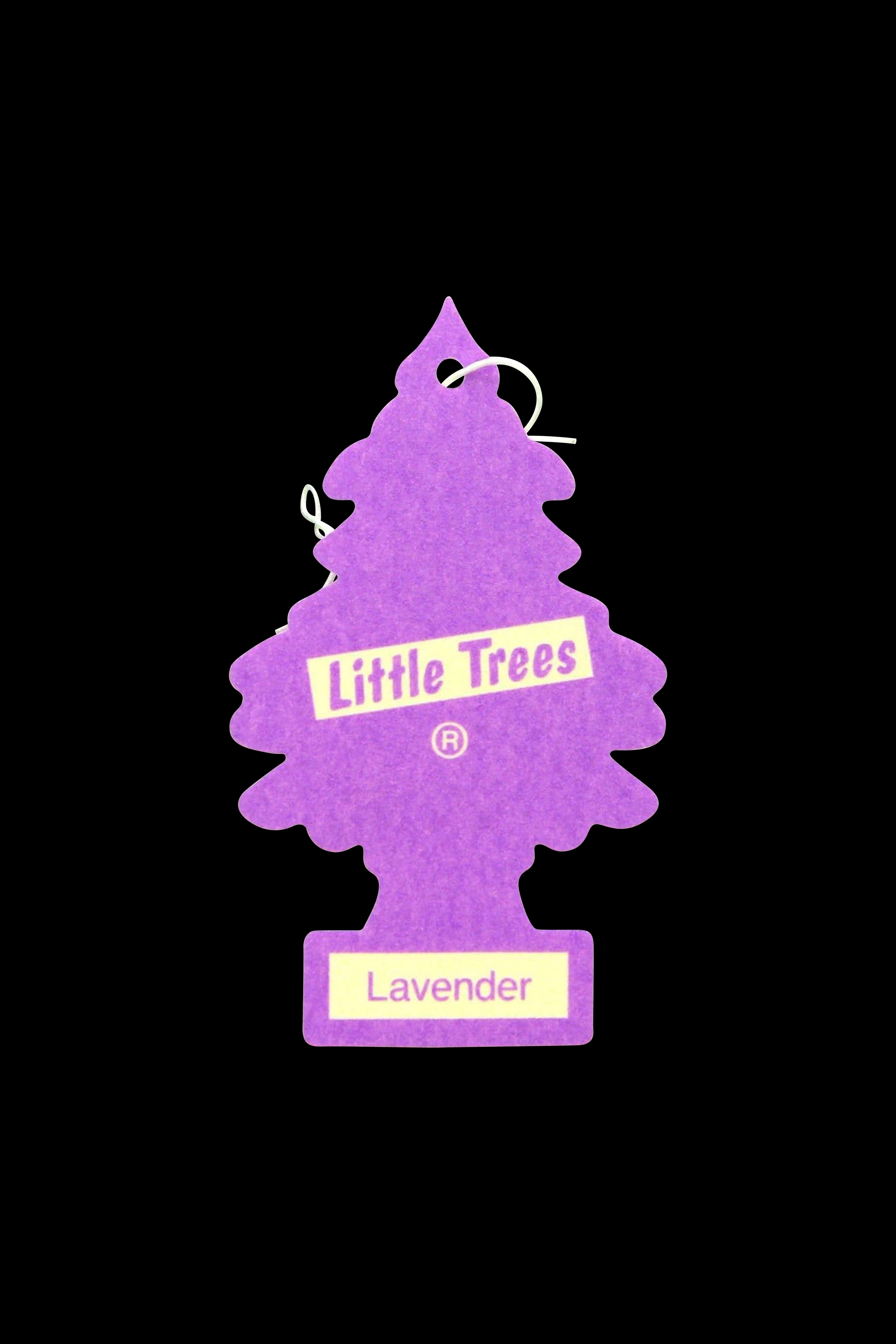 Purple Little Trees air freshener with “Lavender” printed on the bottom.