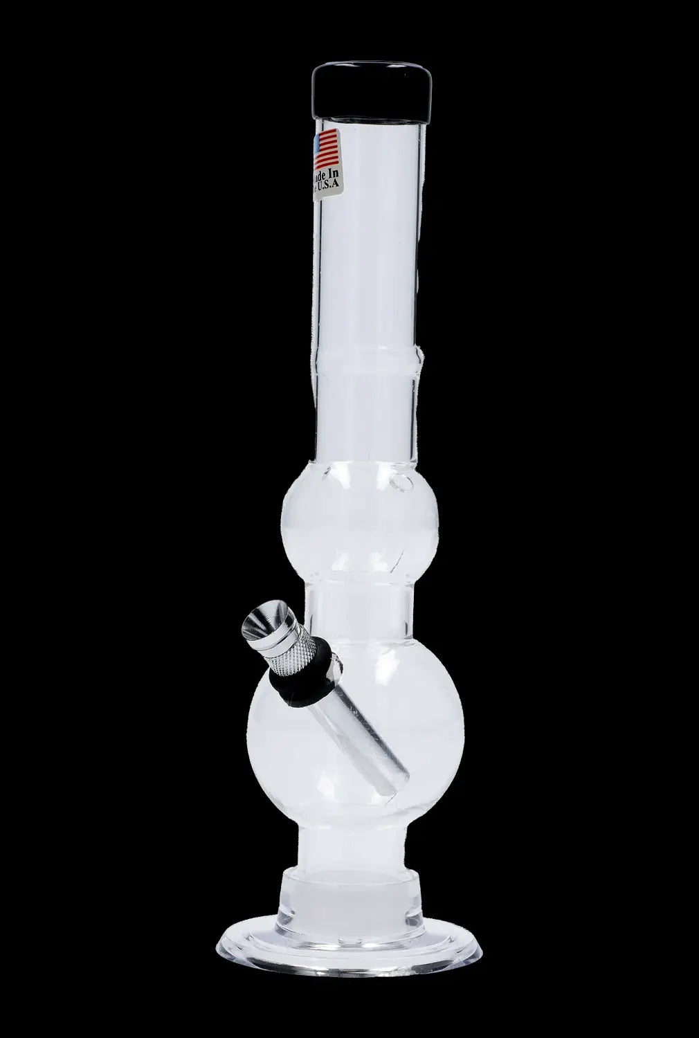 JM Plastics Double Bubble with Grip and Carb Hole Acrylic Bong - 8 in.