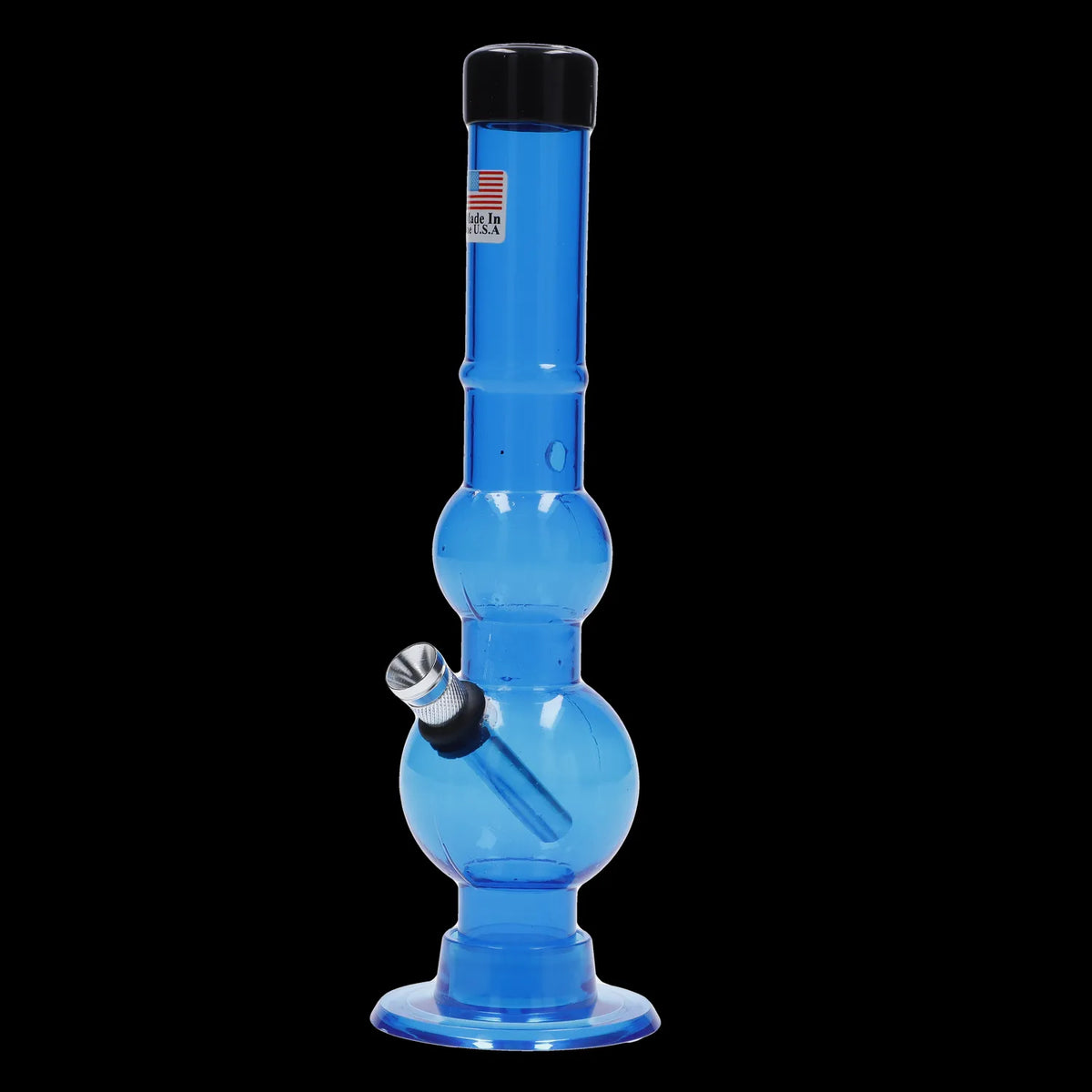 JM Plastics Double Bubble with Grip and Carb Hole Acrylic Bong - 8 in.