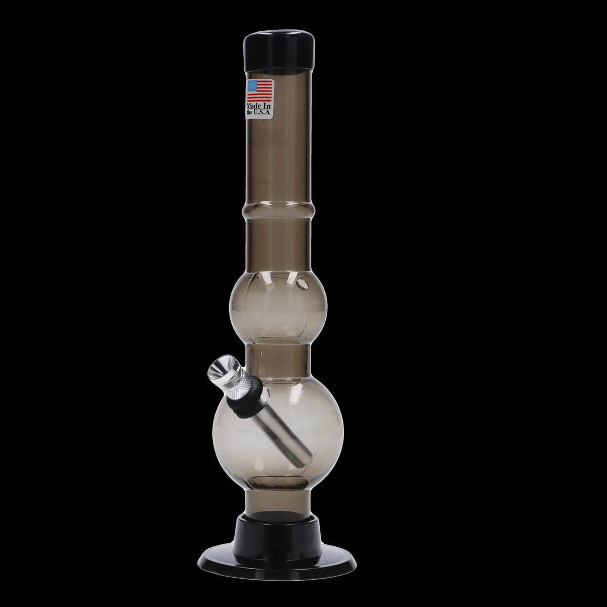 JM Plastics Double Bubble with Grip and Carb Hole Acrylic Bong - 8 in.