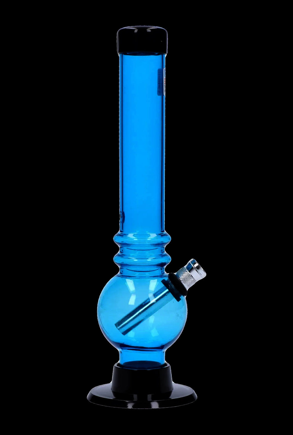 JM Plastics Bubble Base with Grip and Carb Hole Acrylic Bong - 8 in.