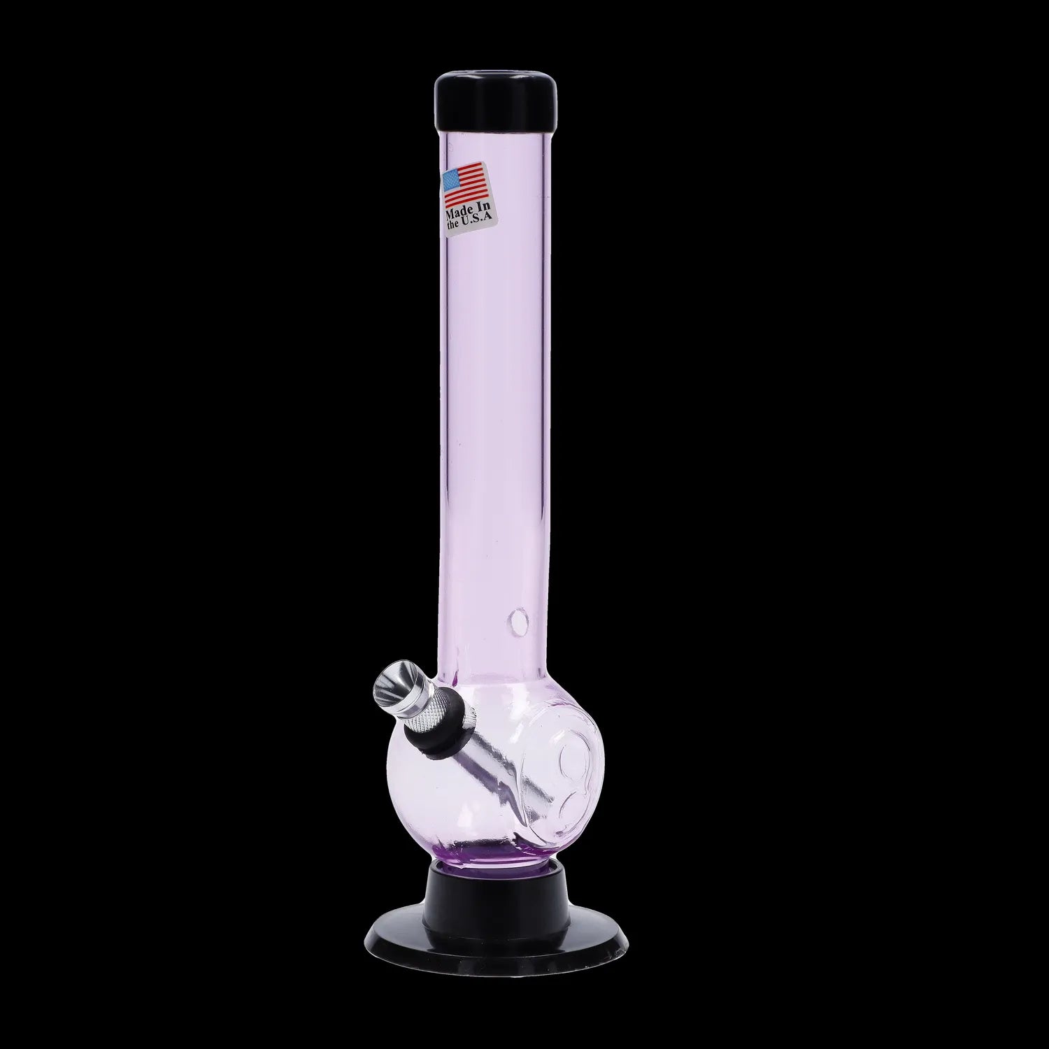 JM Plastics Magic 8 Ball Base with Carb Hole Acrylic Bong - 8 in.