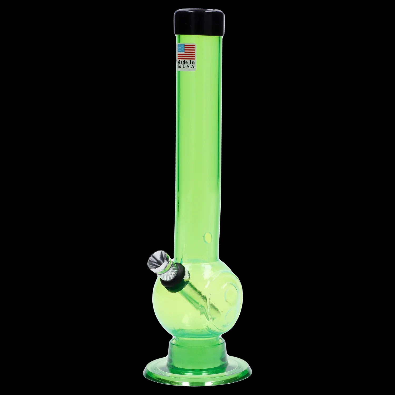 JM Plastics Magic 8 Ball Base with Carb Hole Acrylic Bong - 8 in.