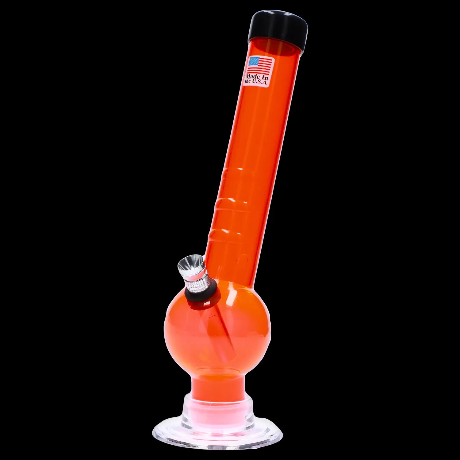 JM Plastics Bent Neck with Grip and Carb Hole Acrylic Bong - 8 in.
