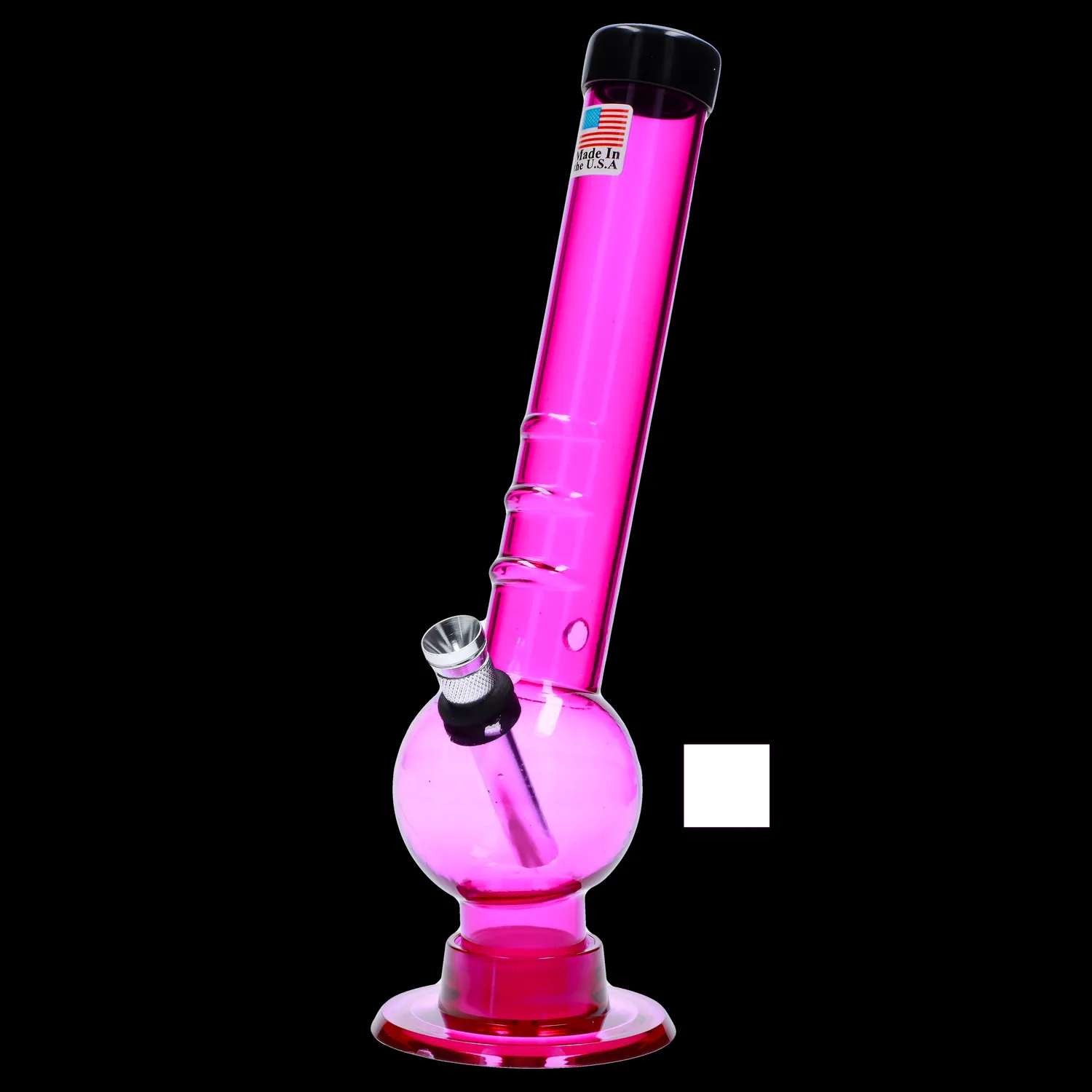 JM Plastics Bent Neck with Grip and Carb Hole Acrylic Bong - 8 in.