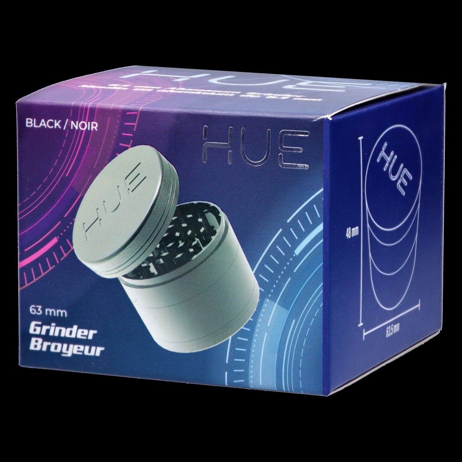 Hue 3-Stage Grinder - Black