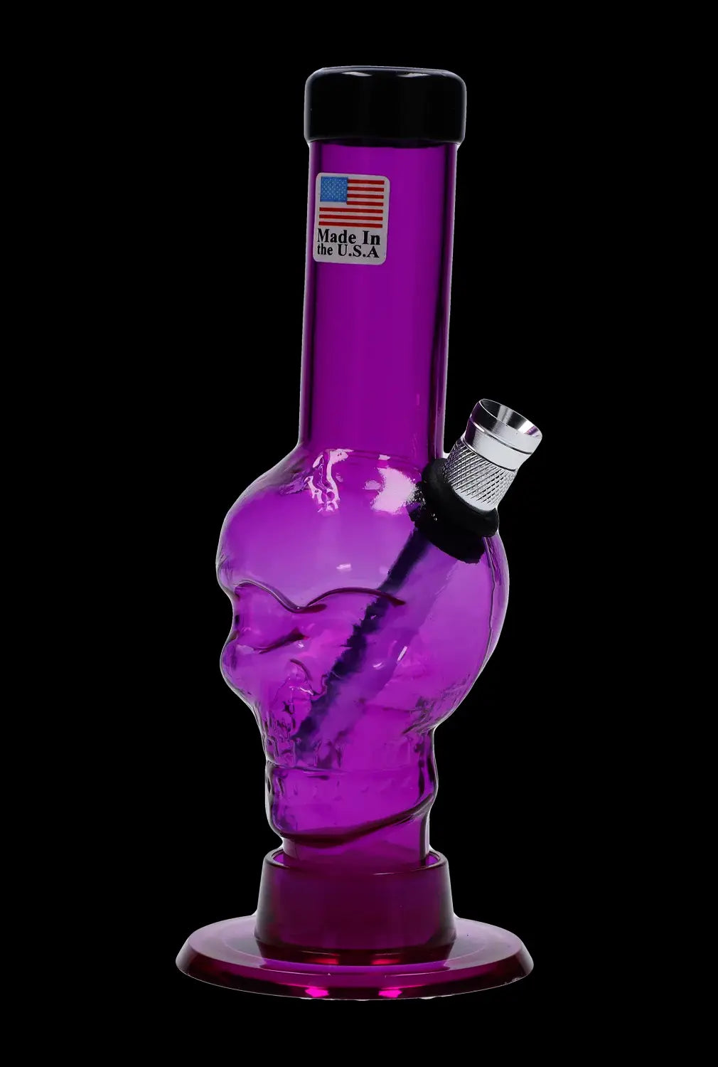 JM Plastics Mini Skull Base Acrylic Bong - 6 in.