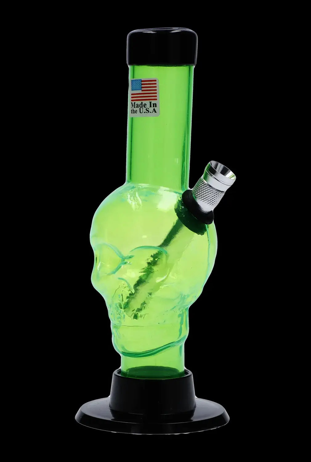 JM Plastics Mini Skull Base Acrylic Bong - 6 in.