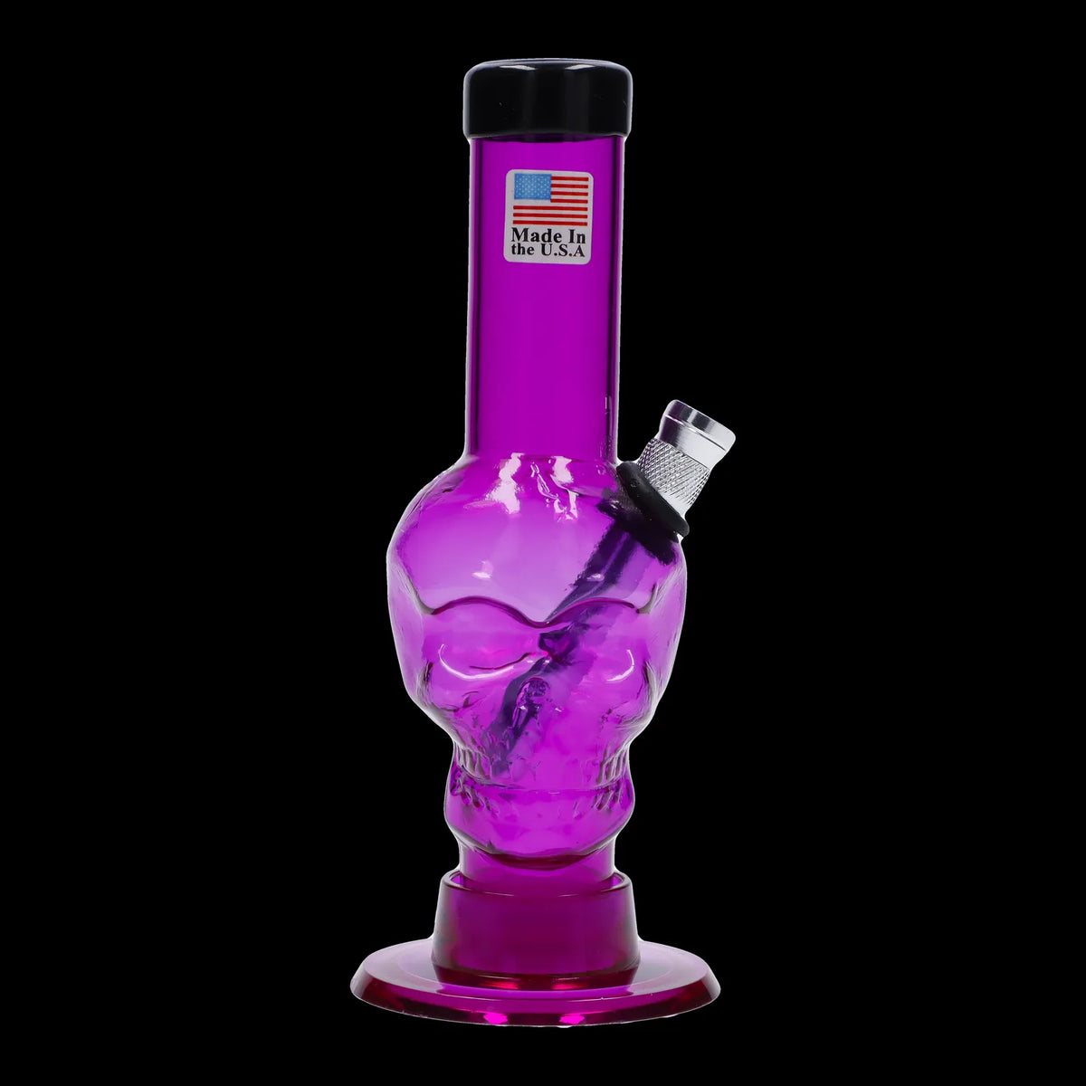 JM Plastics Mini Skull Base Acrylic Bong - 6 in.