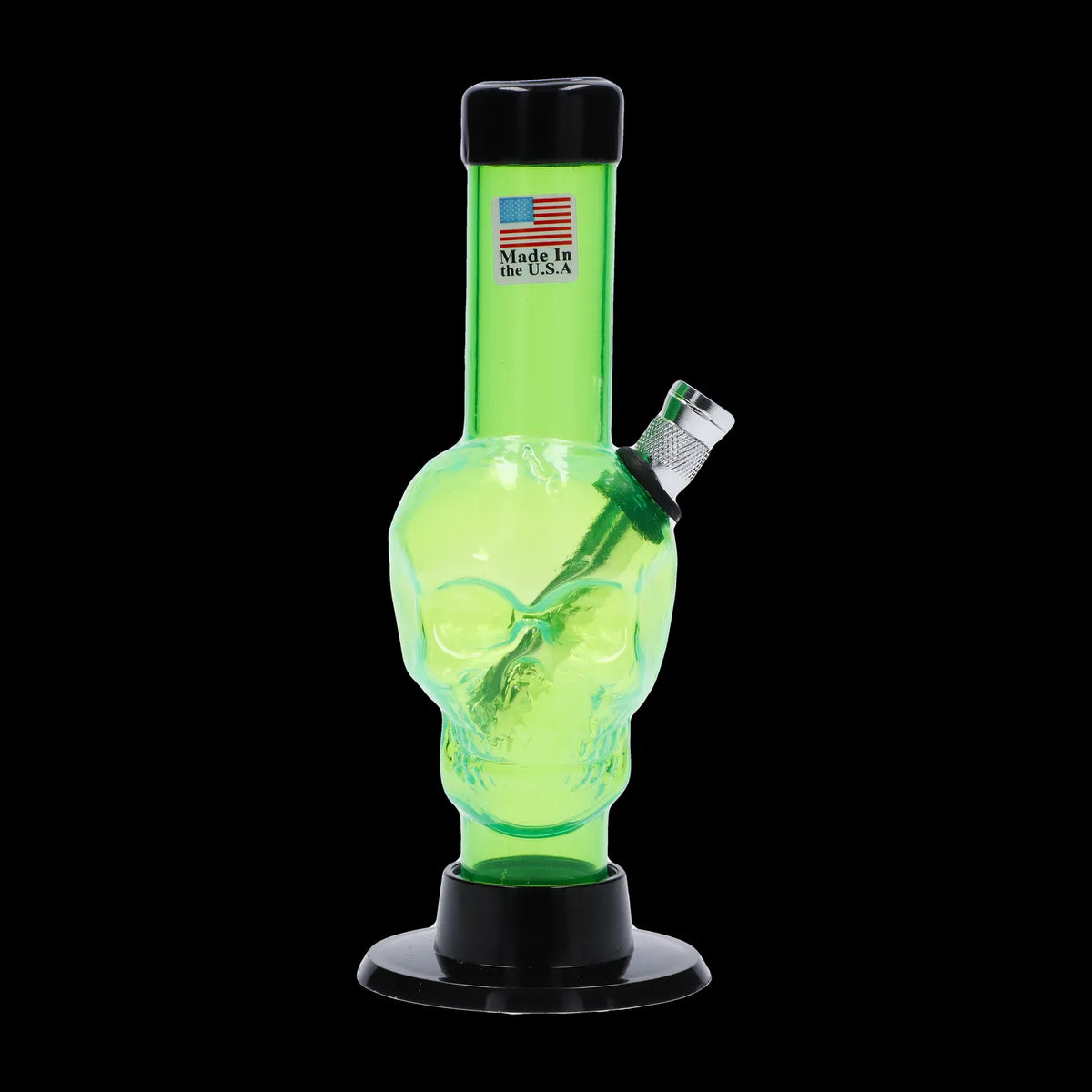 JM Plastics Mini Skull Base Acrylic Bong - 6 in.
