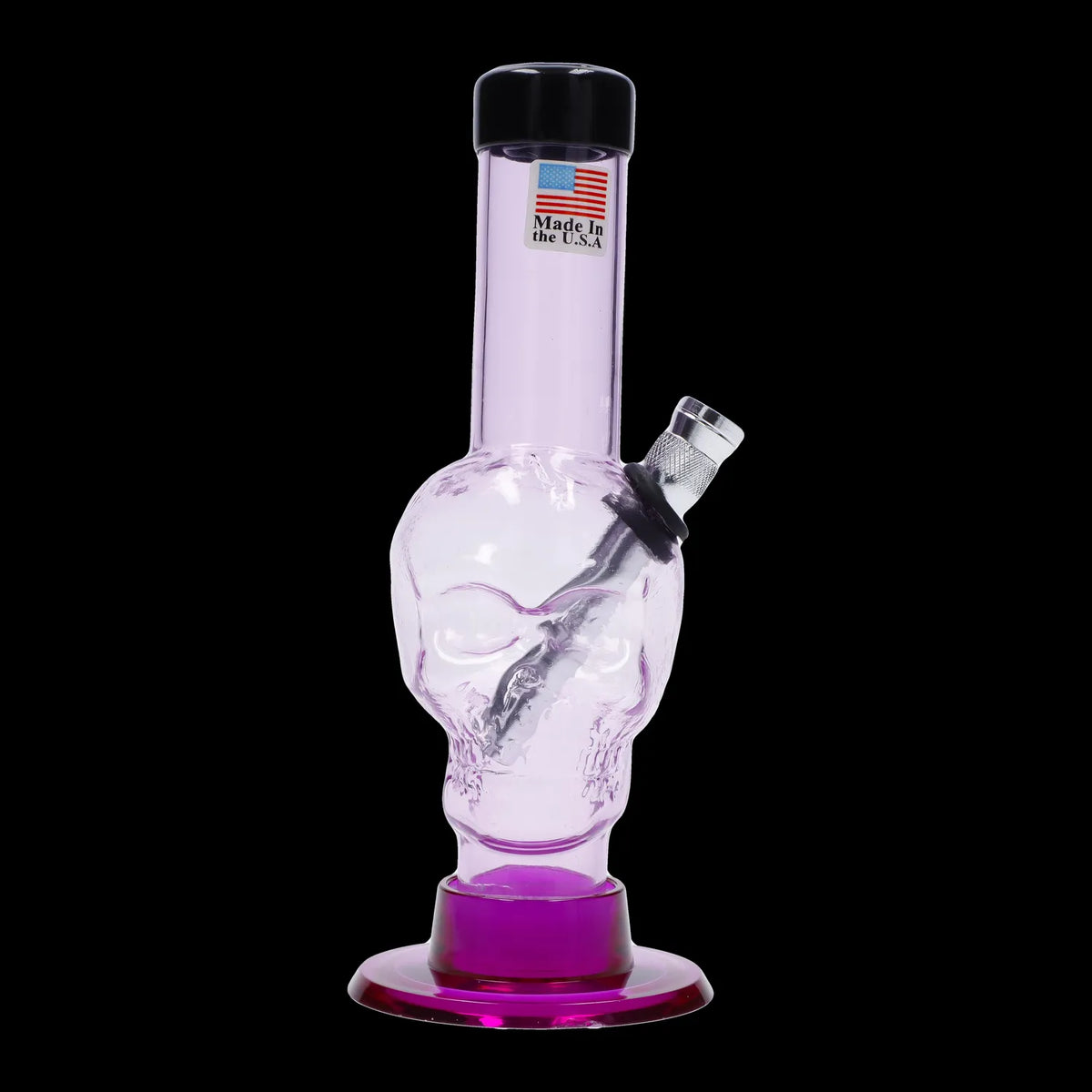 JM Plastics Mini Skull Base Acrylic Bong - 6 in.