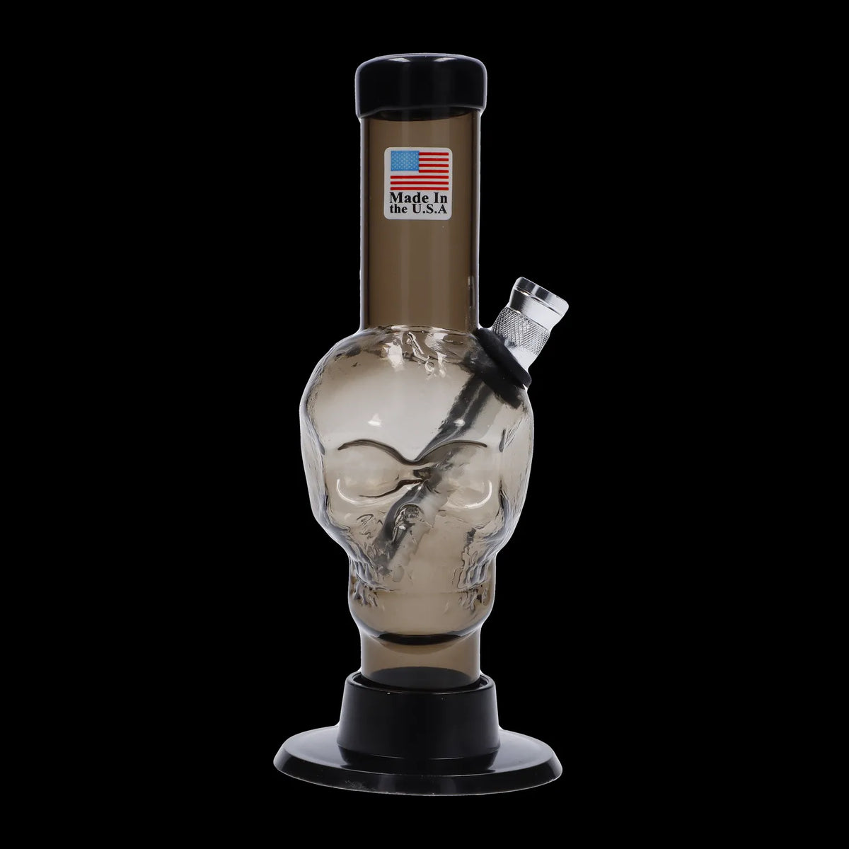 JM Plastics Mini Skull Base Acrylic Bong - 6 in.