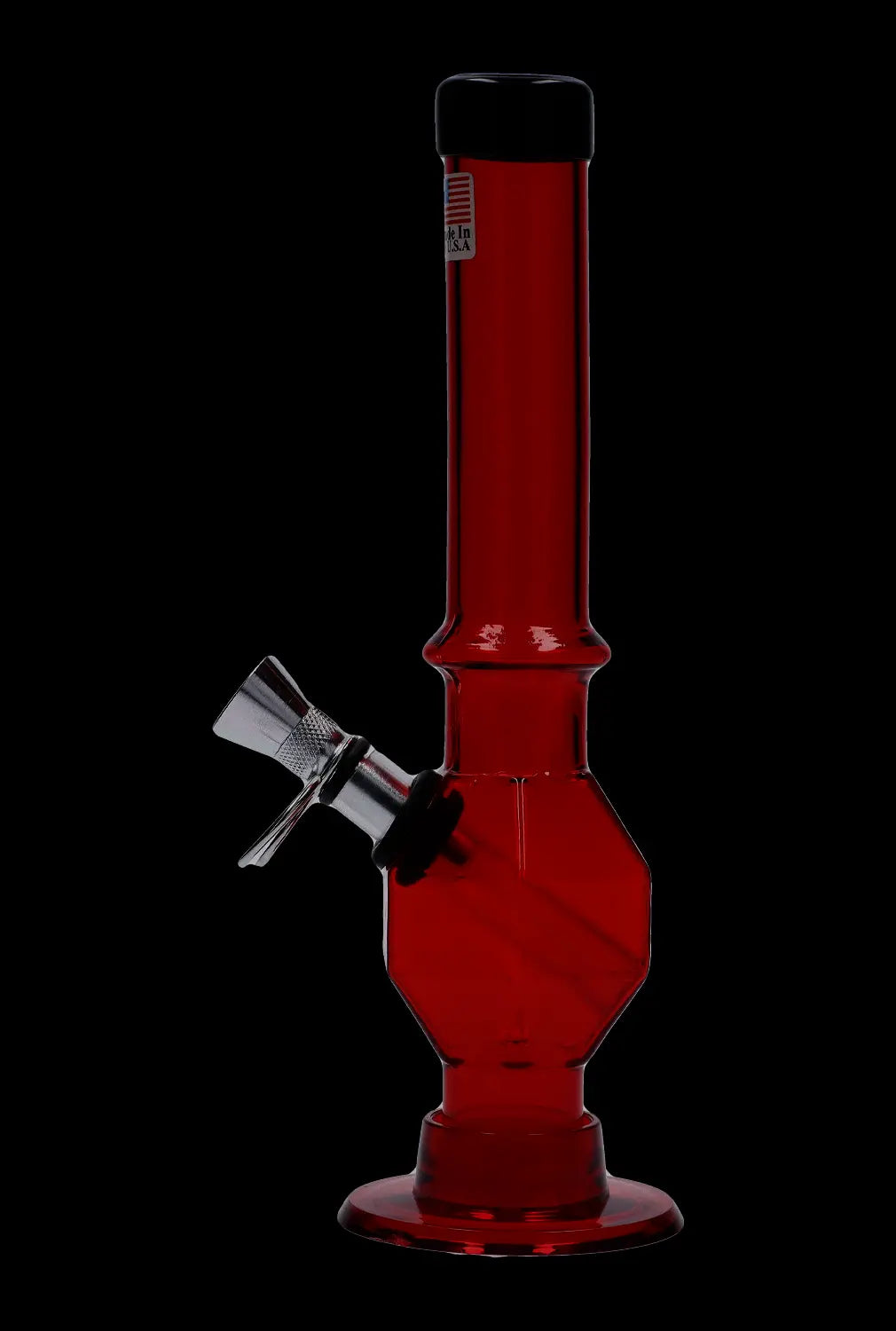 JM Plastics Grenade Base with Pull Slide Acrylic Bong - 8 in.