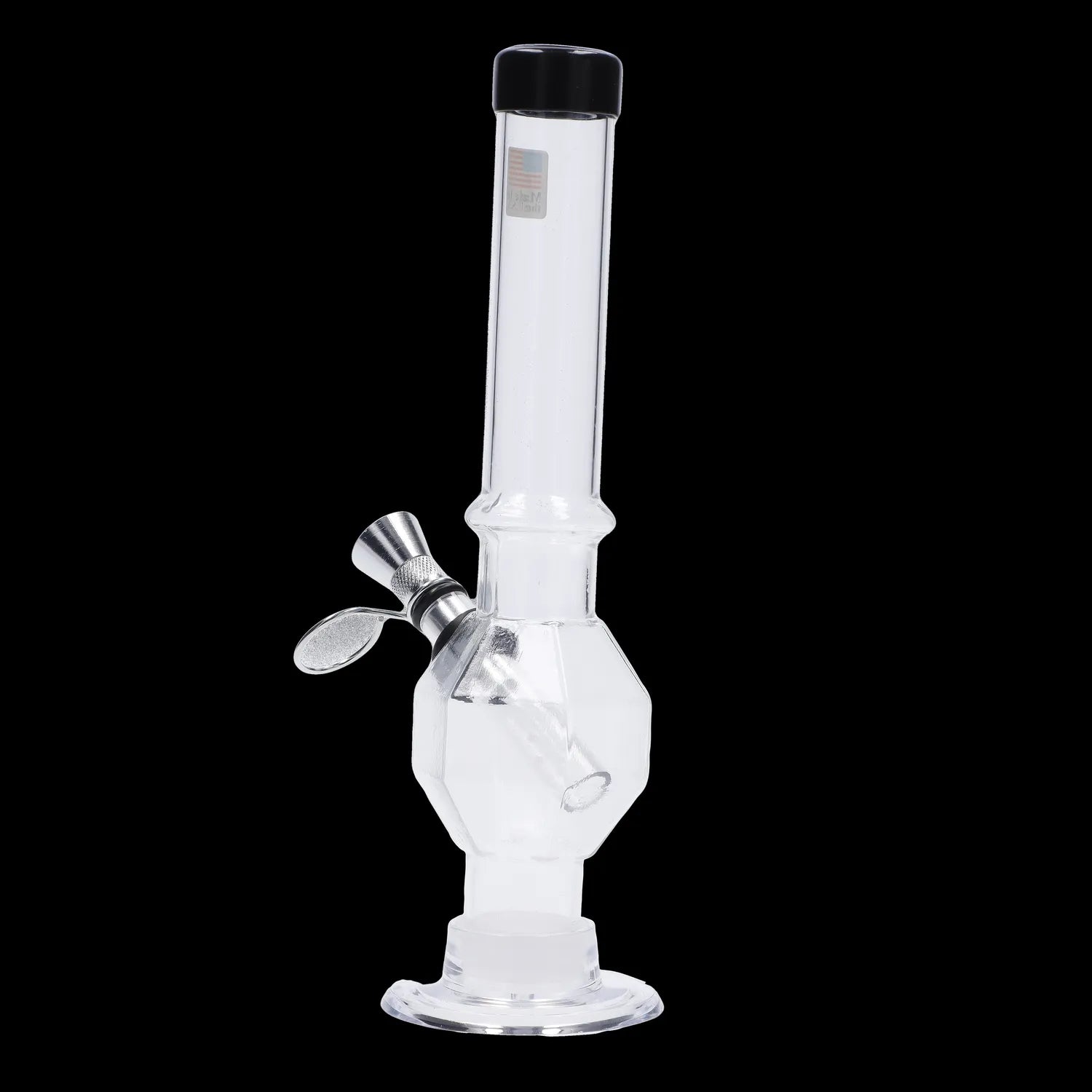 JM Plastics Grenade Base with Pull Slide Acrylic Bong - 8 in.