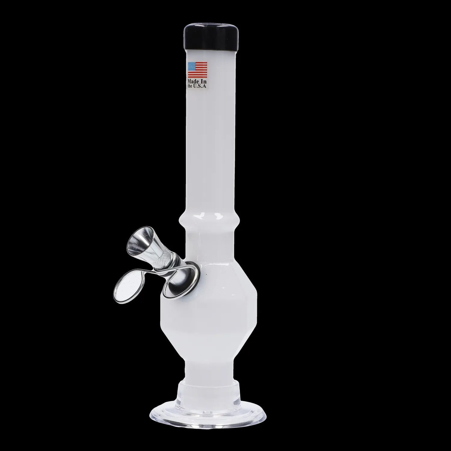 JM Plastics Grenade Base with Pull Slide Acrylic Bong - 8 in.