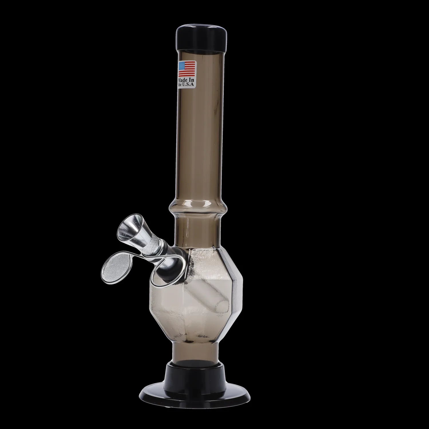 JM Plastics Grenade Base with Pull Slide Acrylic Bong - 8 in.