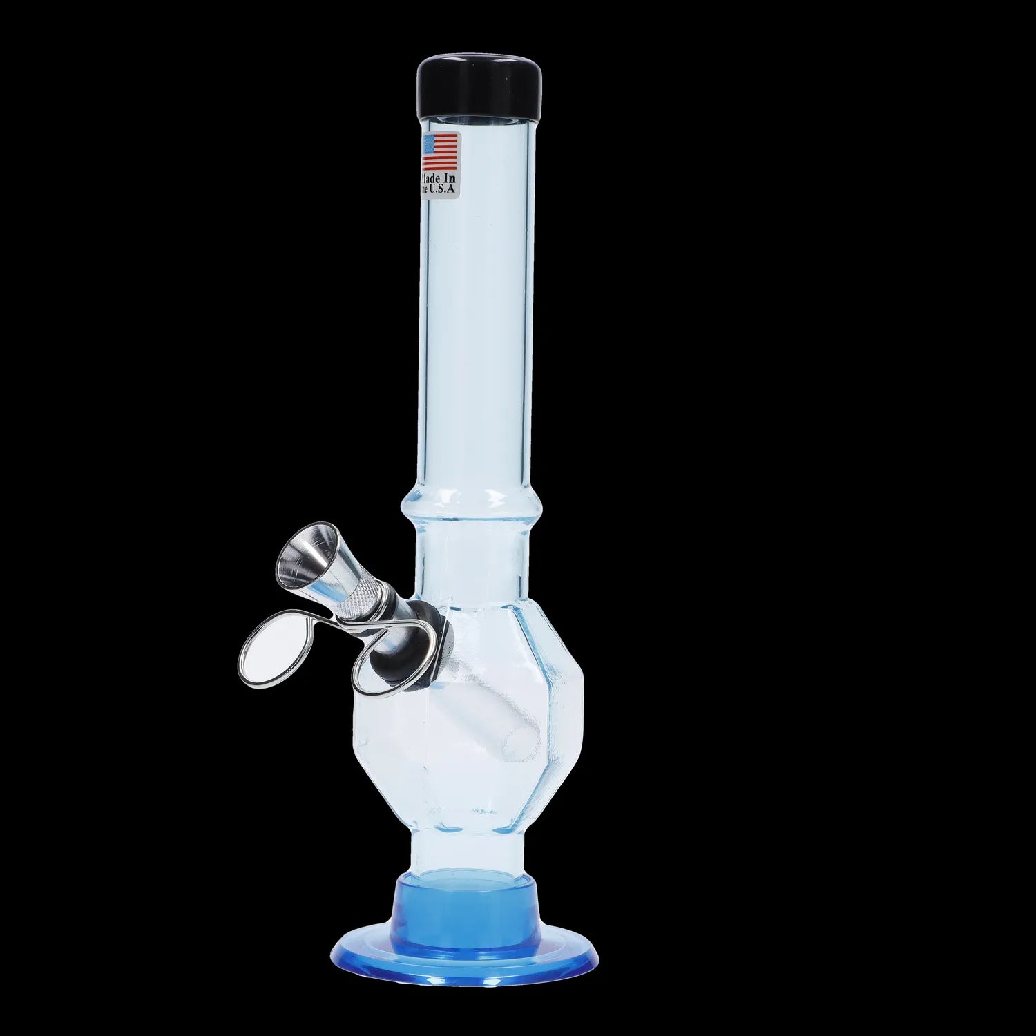 JM Plastics Grenade Base with Pull Slide Acrylic Bong - 8 in.