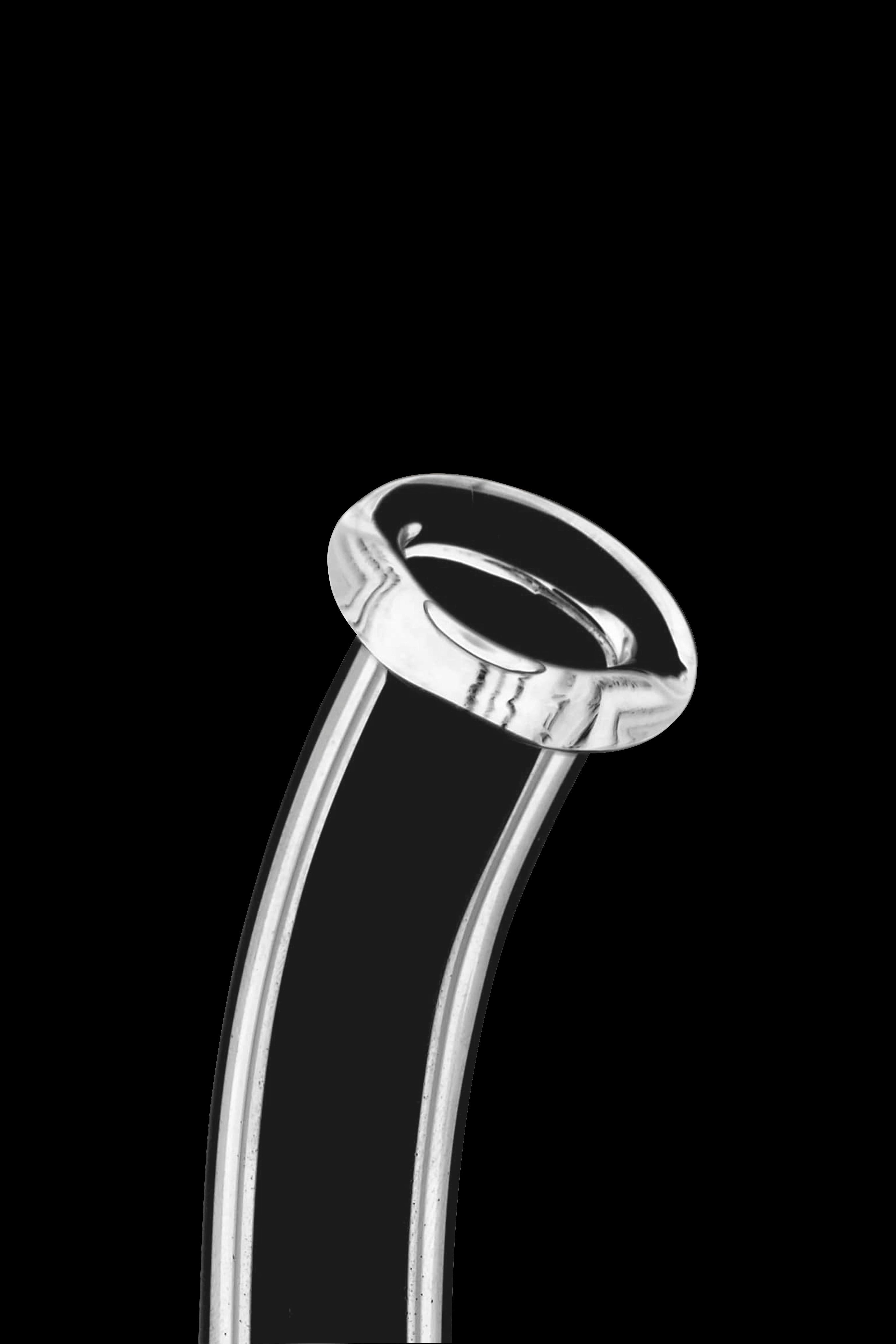 Clear glass cannabis oil rig downstem.