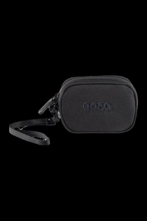 Black zippered case with “doze” logo, likely for cannabis accessories.