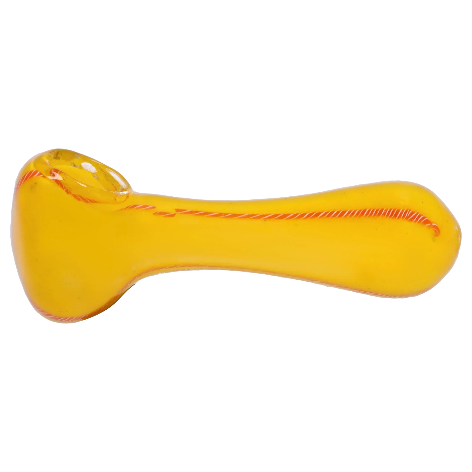 Smoke Cartel Frit Glass with Rasta Line Spoon Pipe - 4.5 in.
