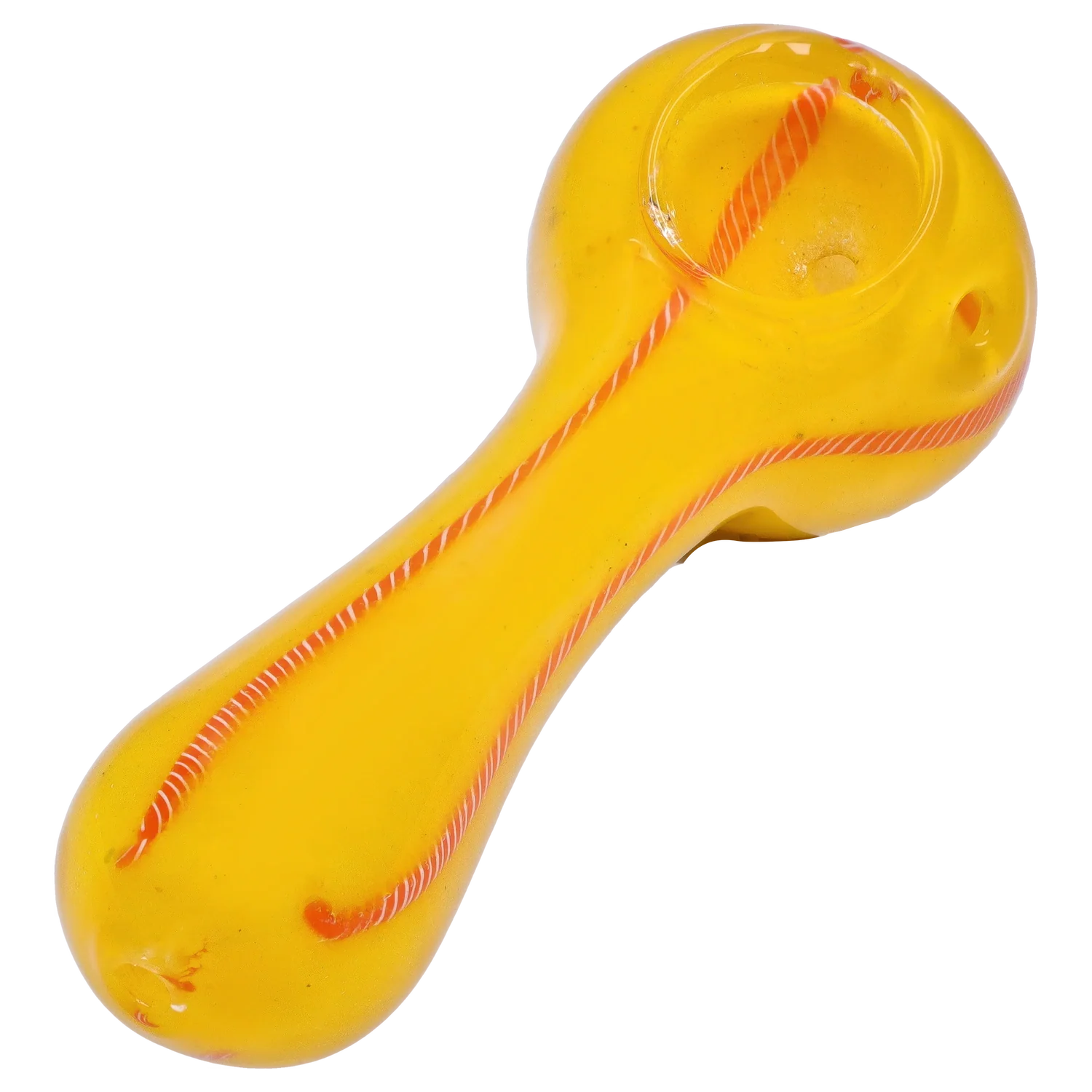 Smoke Cartel Frit Glass with Rasta Line Spoon Pipe - 4.5 in.