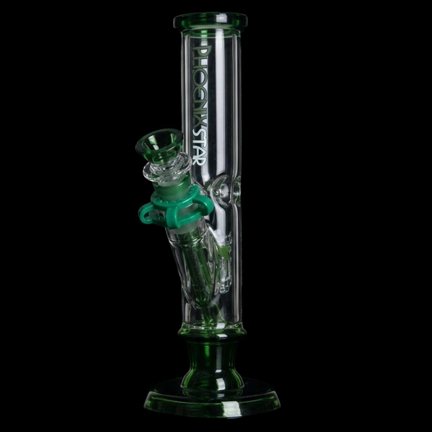 Green Flower Phoenix Star New Straight Tube Bong 10 Inches