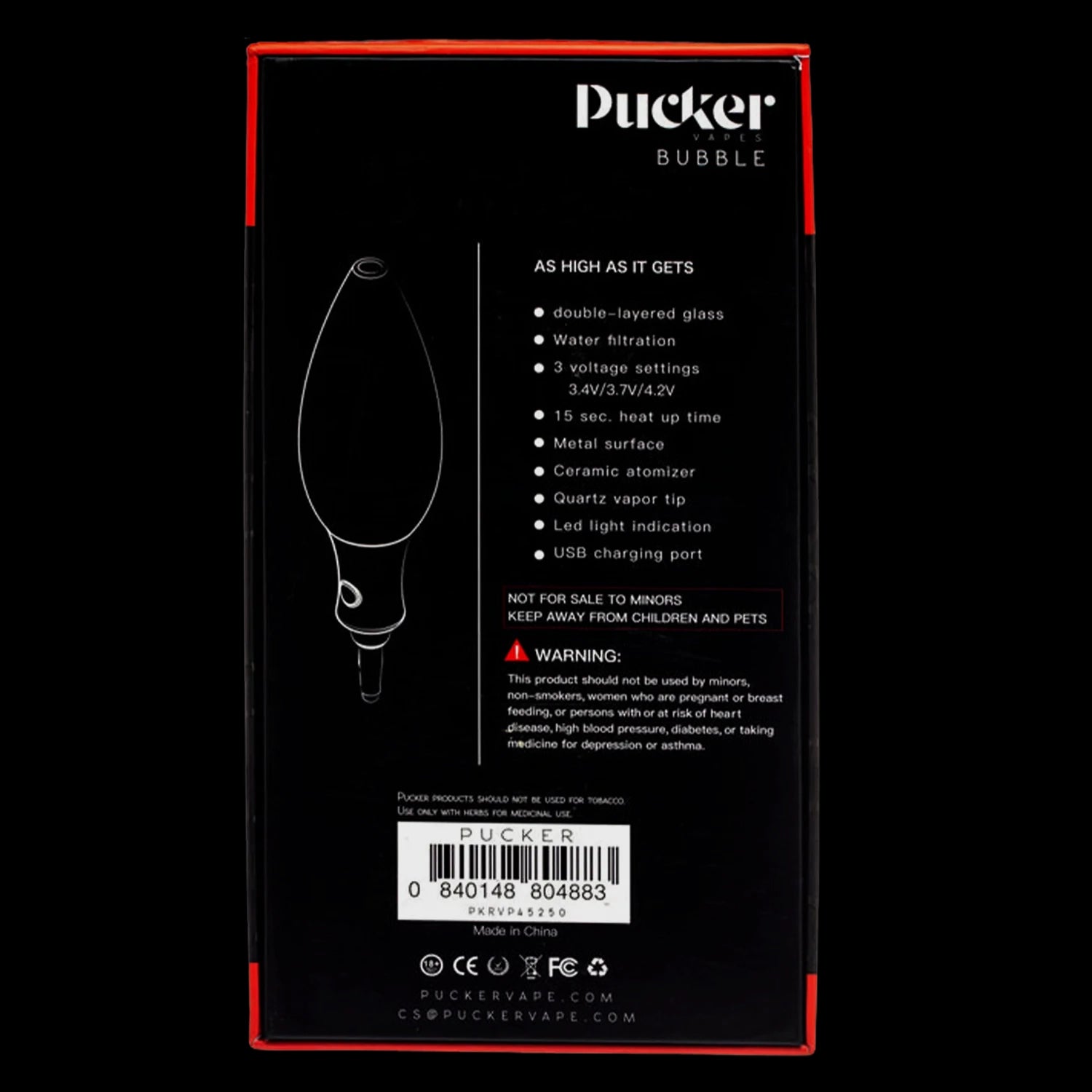 Pucker Bubble Smoking Vaporizer
