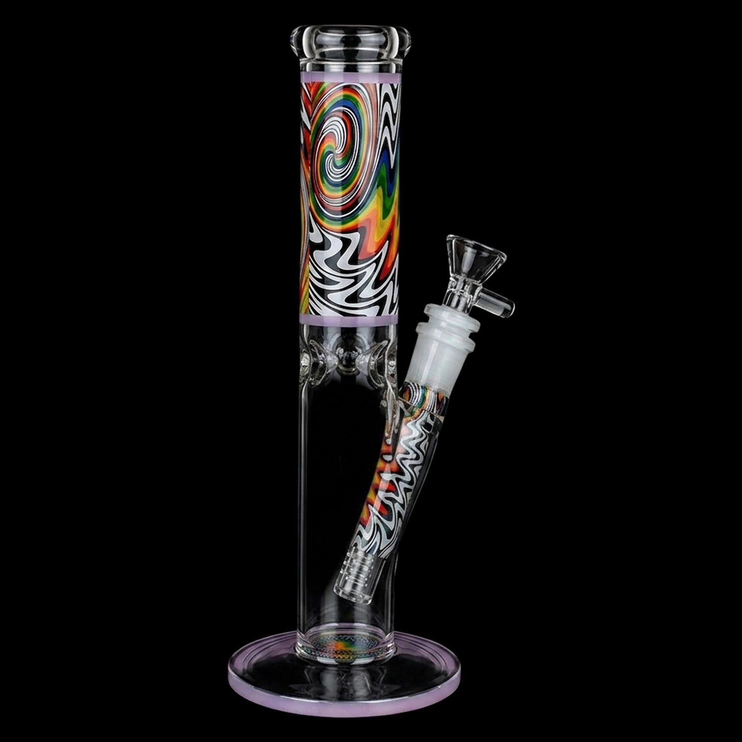 Lofty Visions Straight Tube Glass Water Pipe - 10" / 14mm F / Colors Vary