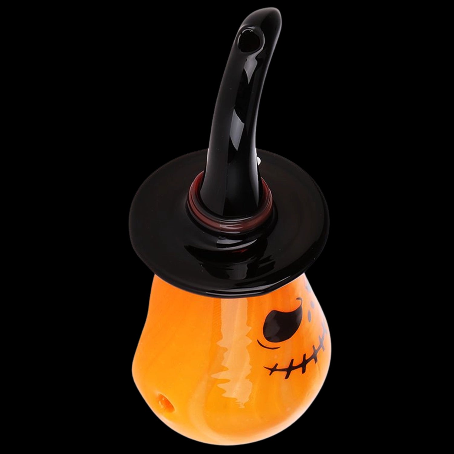 Behold The Pumpkin Witch Glass Hand Pipe - 3.75"