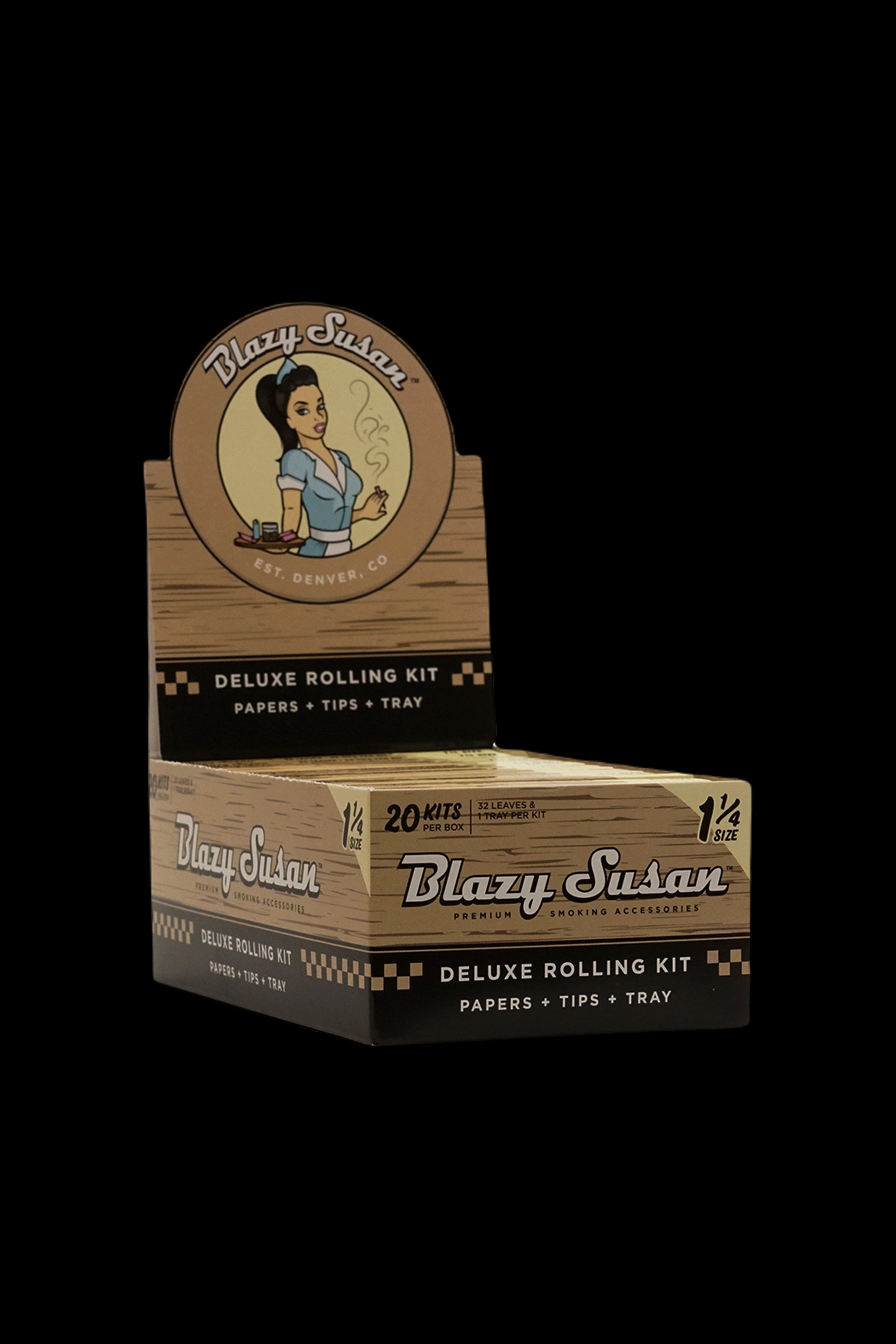 Blazy Susan Deluxe Rolling Kit packaging with vintage-style branding. <start_of_image>
