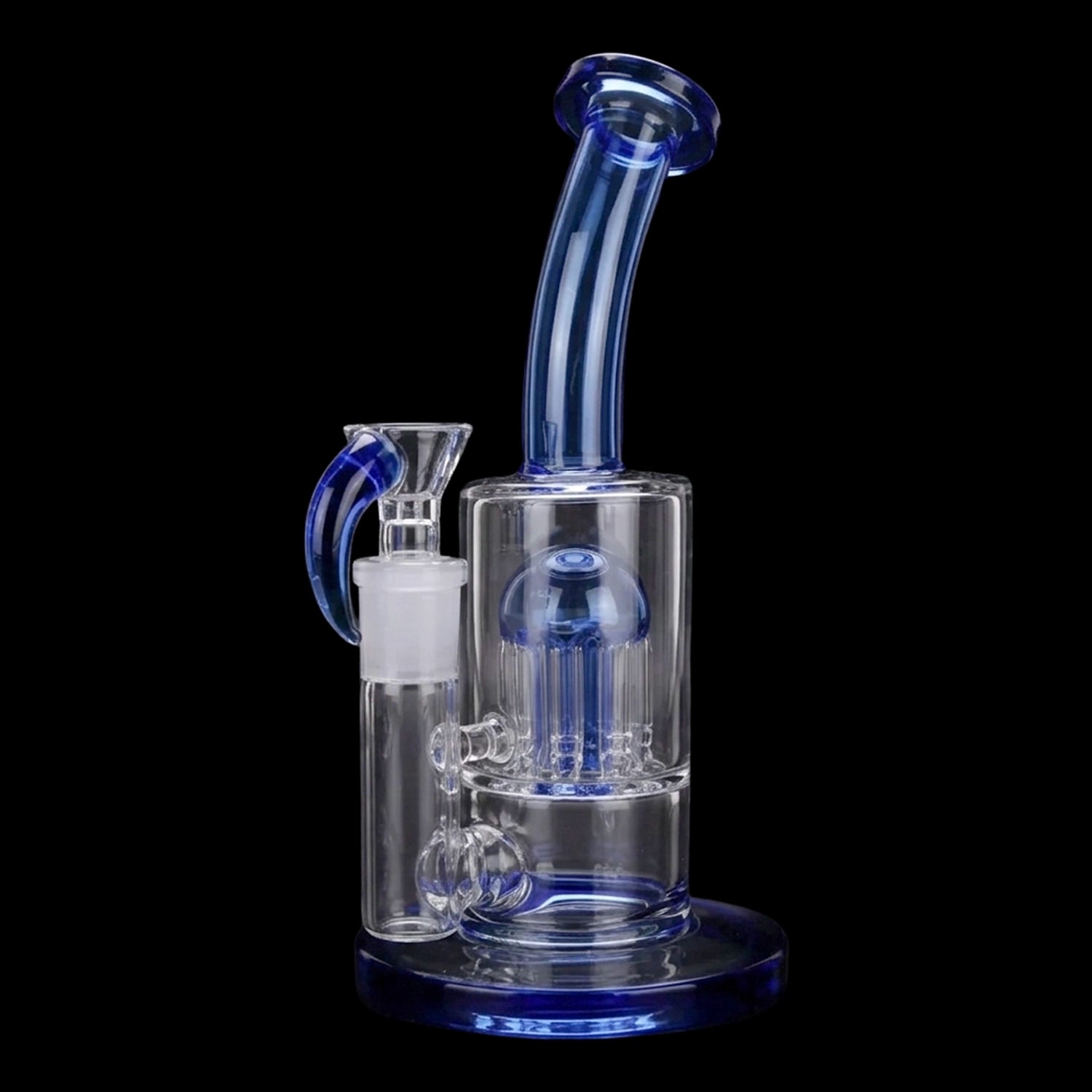 Smoke Cartel Bent Neck Color Tree Perc Bong - 8 in.