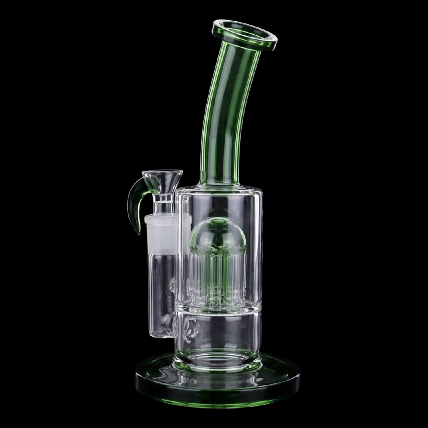 Smoke Cartel Bent Neck Color Tree Perc Bong - 8 in.